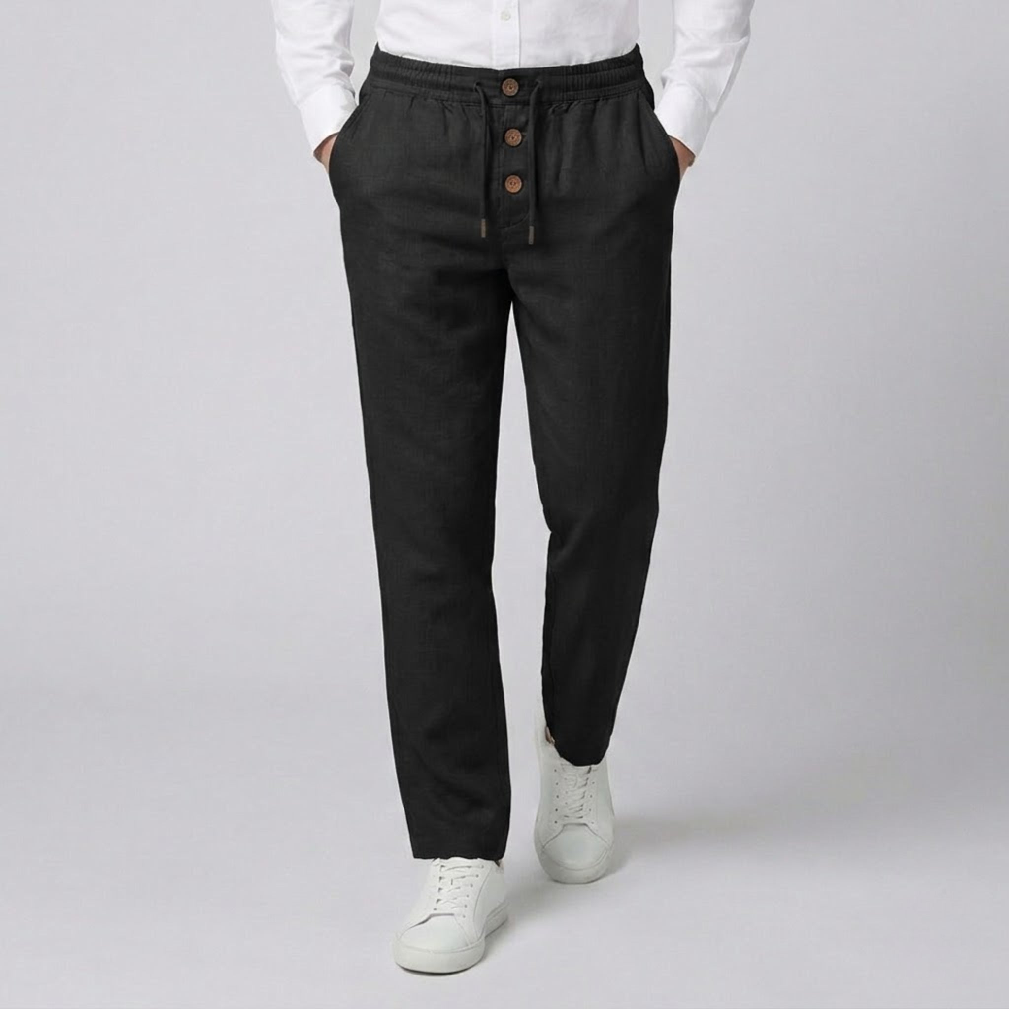Men's Slim-Fit Linen-Blend Pants | Olamil