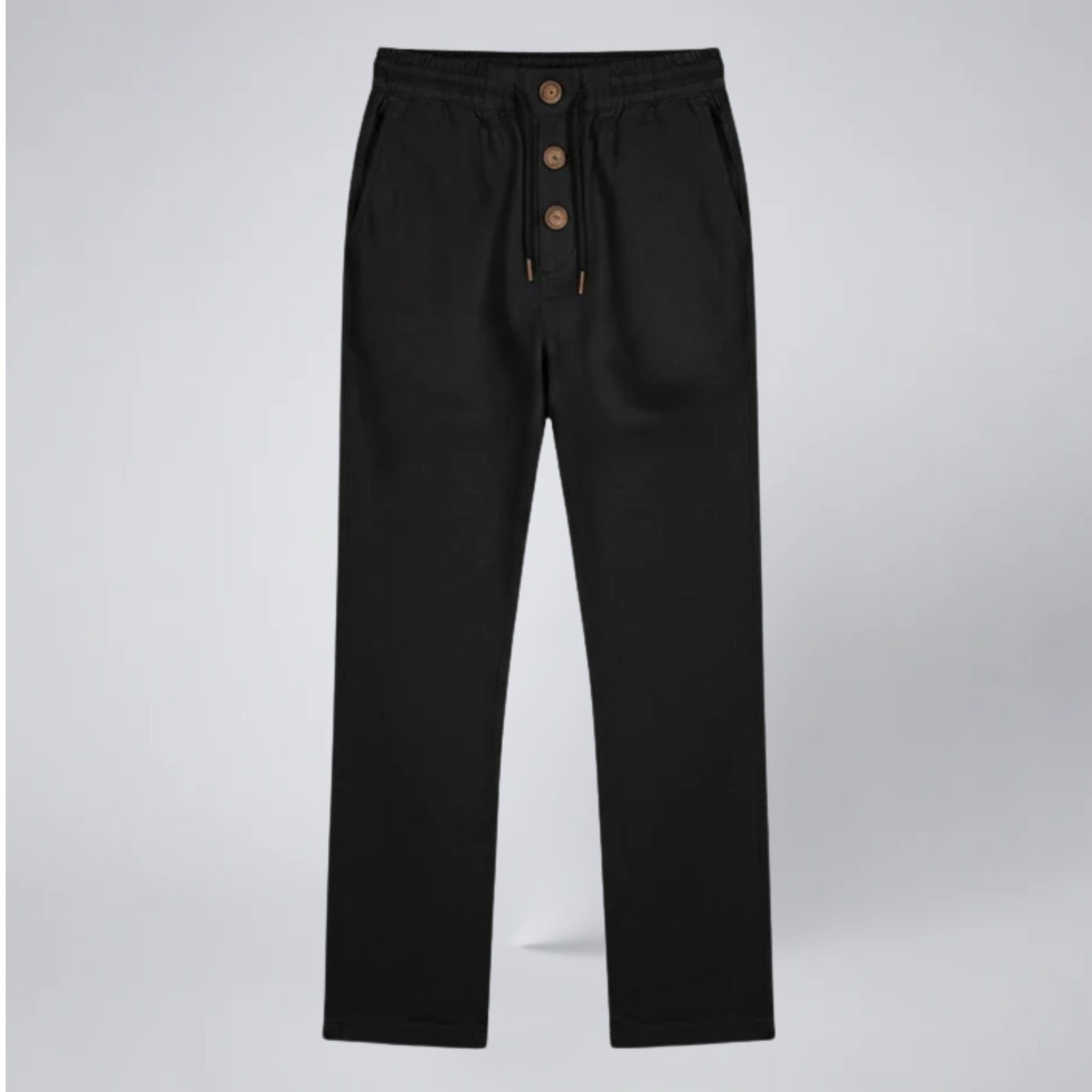 Olamil - Men’s Button Fly Linen Blend Trousers