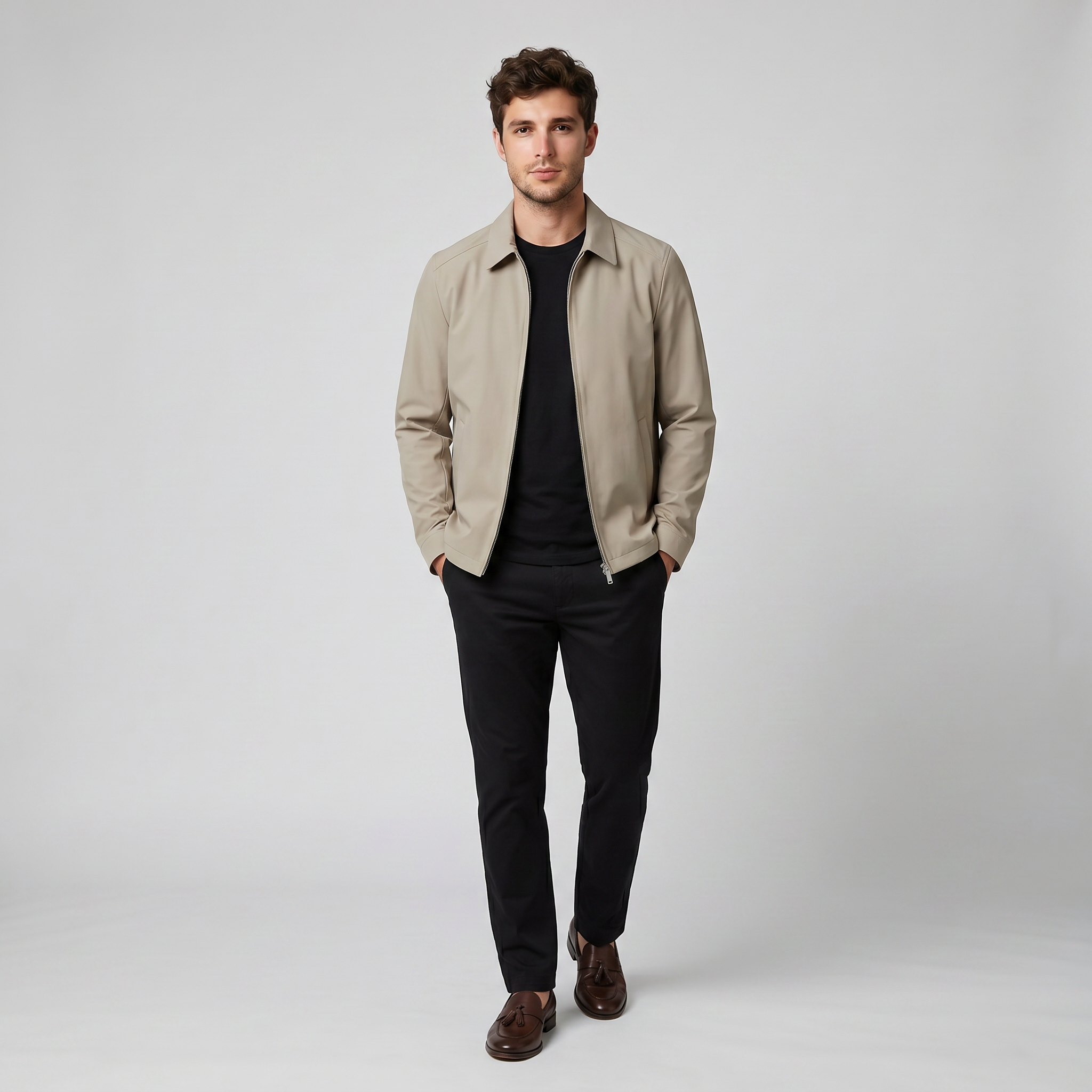 Olamil - Men’s Herringbone Casual Lapel Blazer