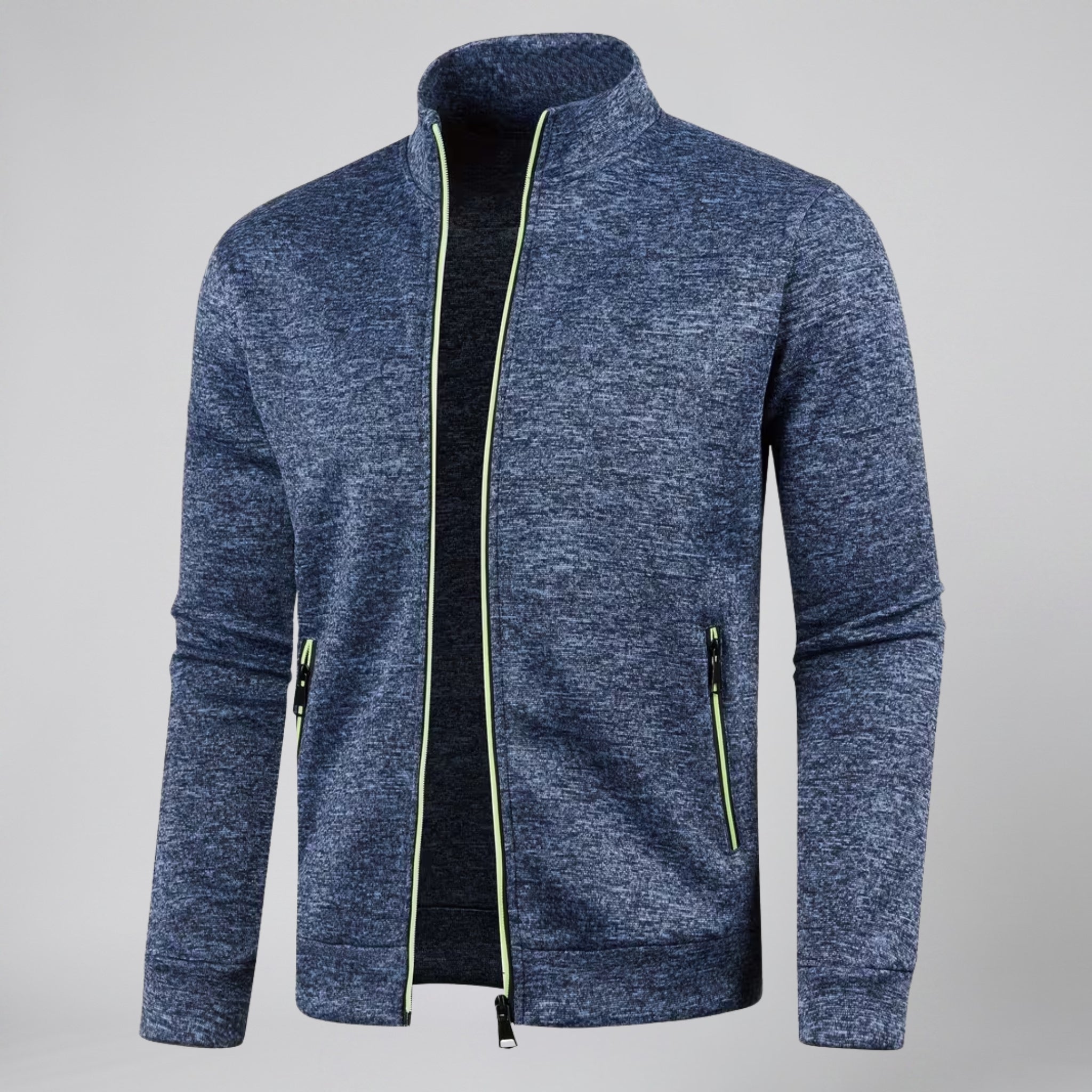 Olamil - Men’s High-Neck Zip-Up Knit Jacket
