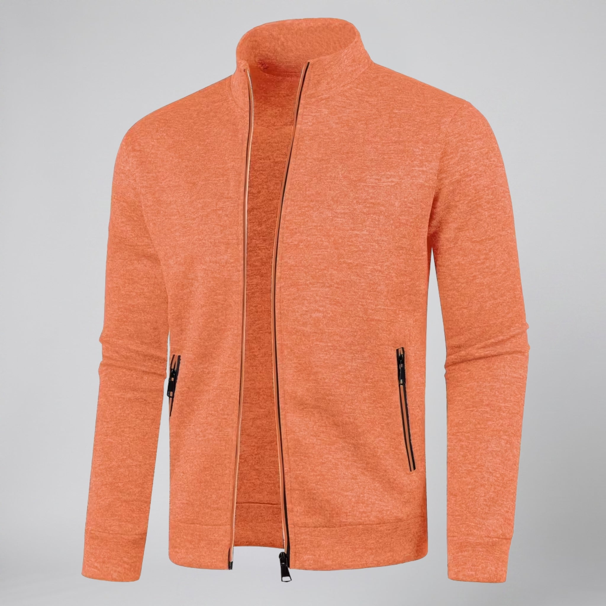 Olamil - Men’s High-Neck Zip-Up Knit Jacket