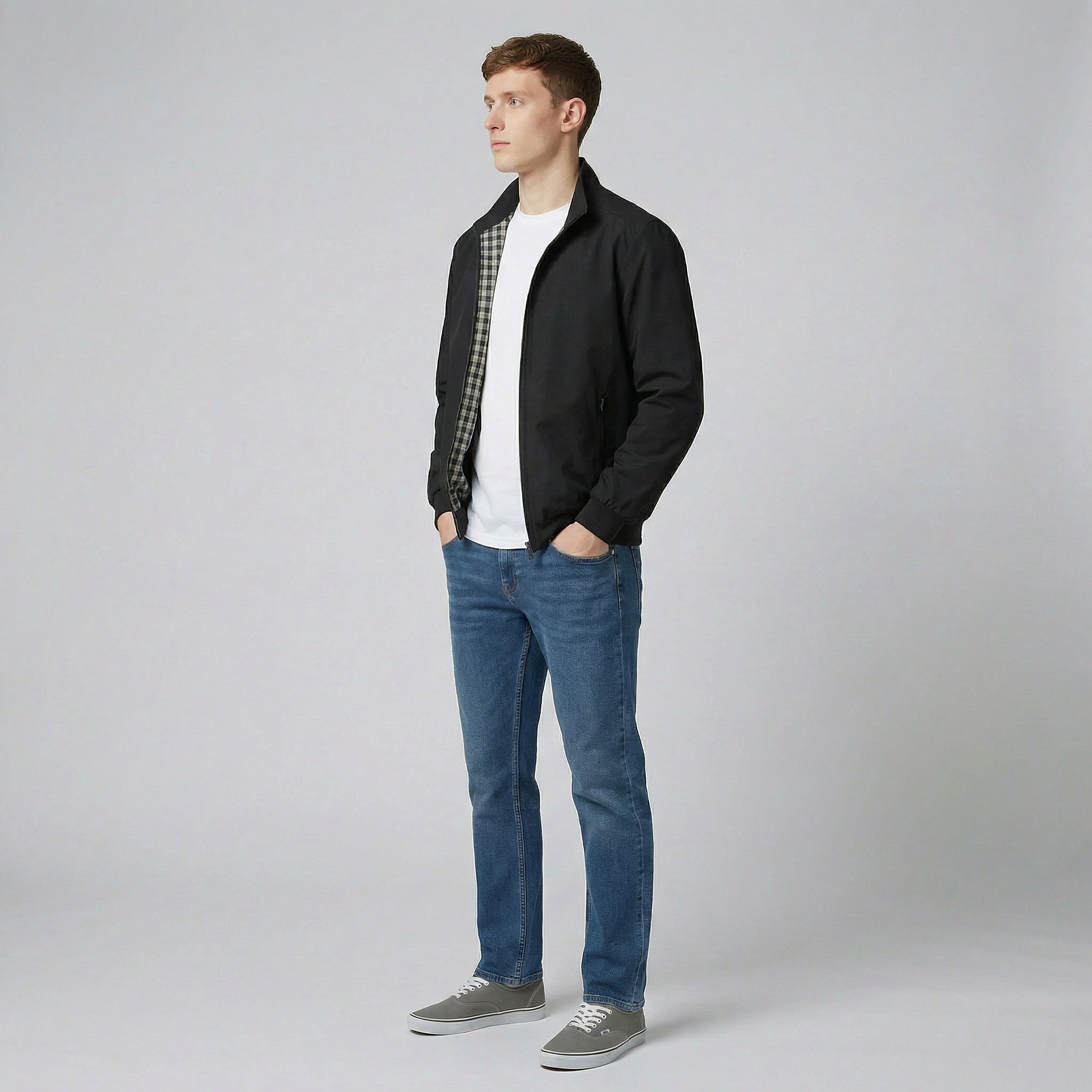 Olamil - Men's Lightweight Zip-Up Bomber Jacket