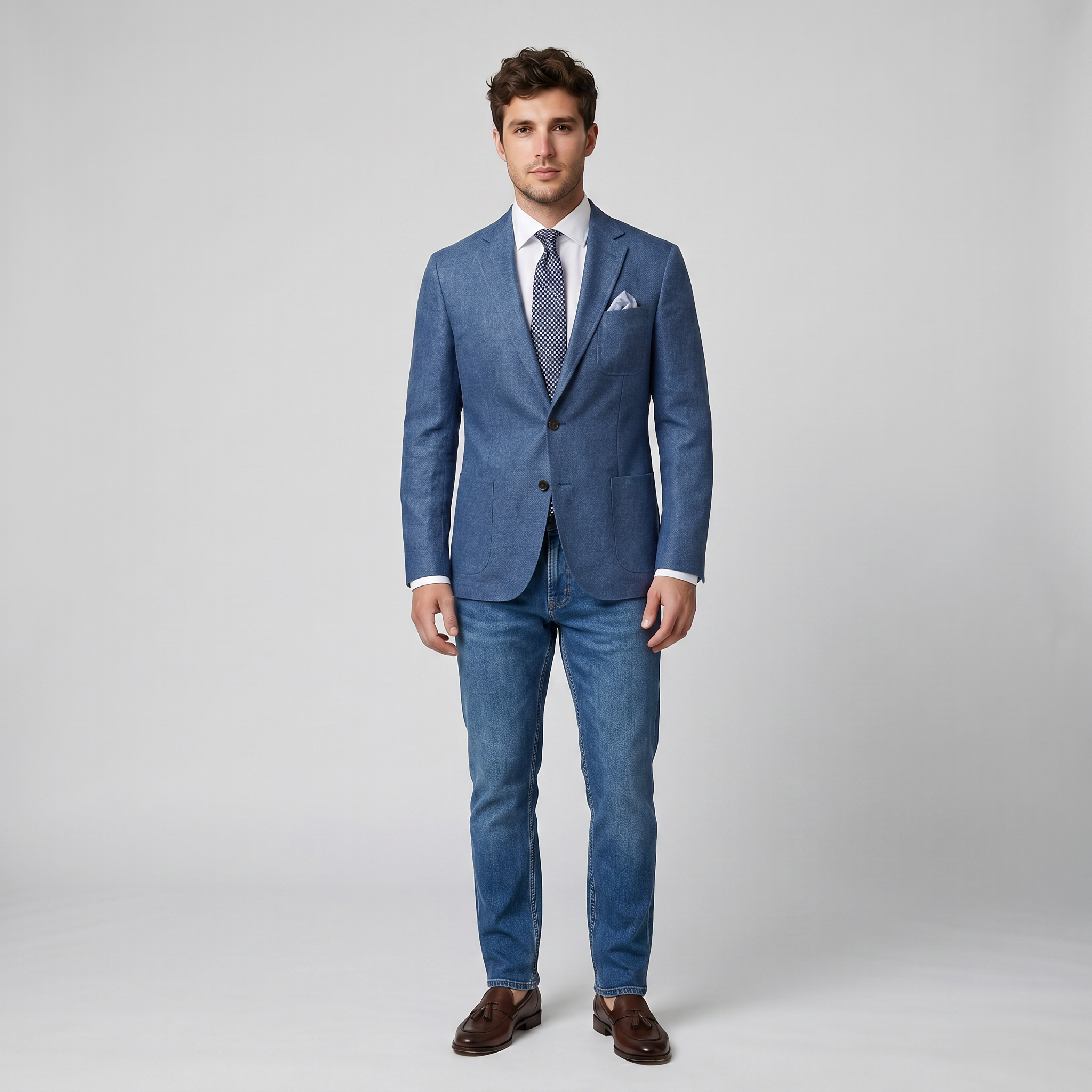 Olamil- Men’s Linen-Blend Blazer