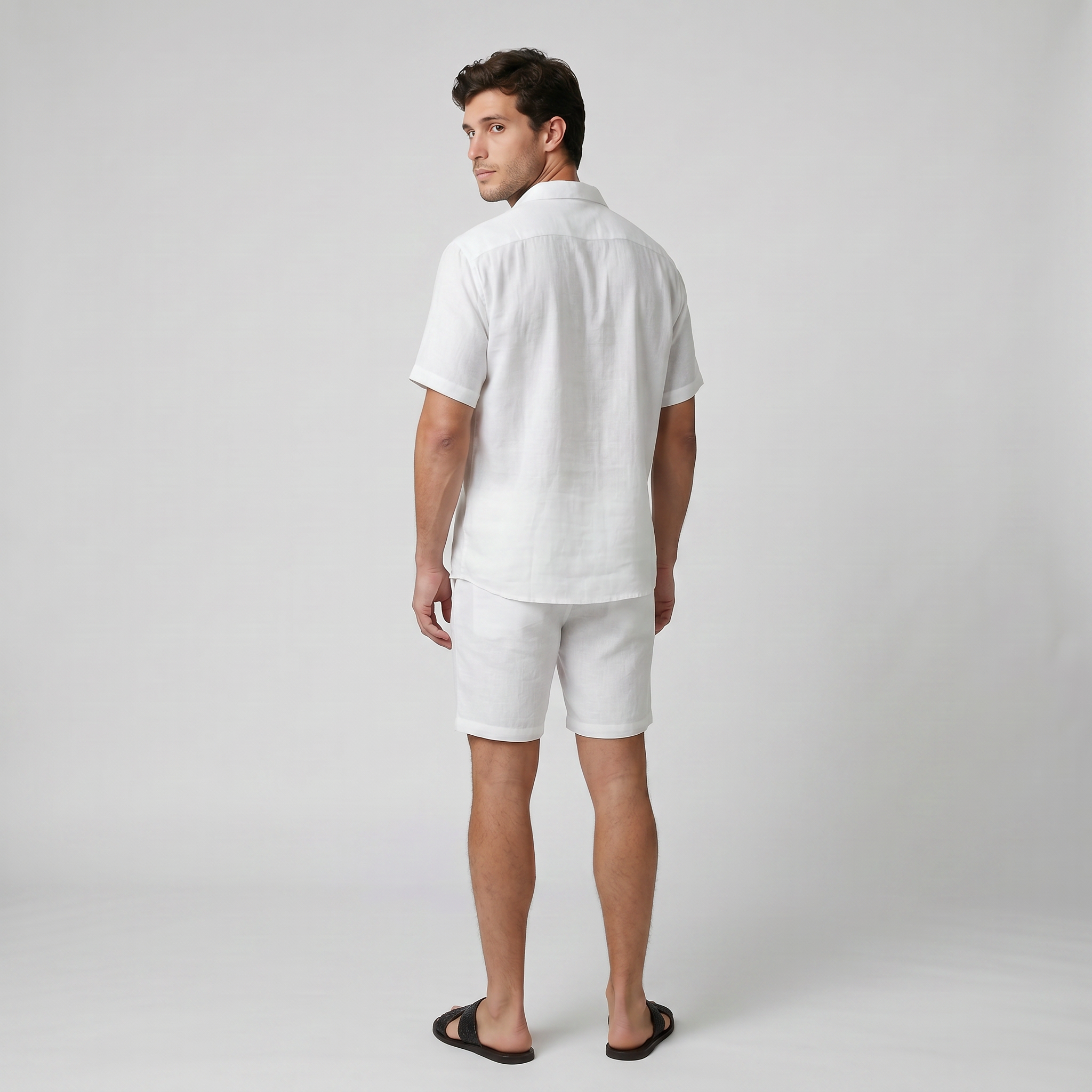 Olamil - Men’s Linen Resort Shirt & Shorts Set