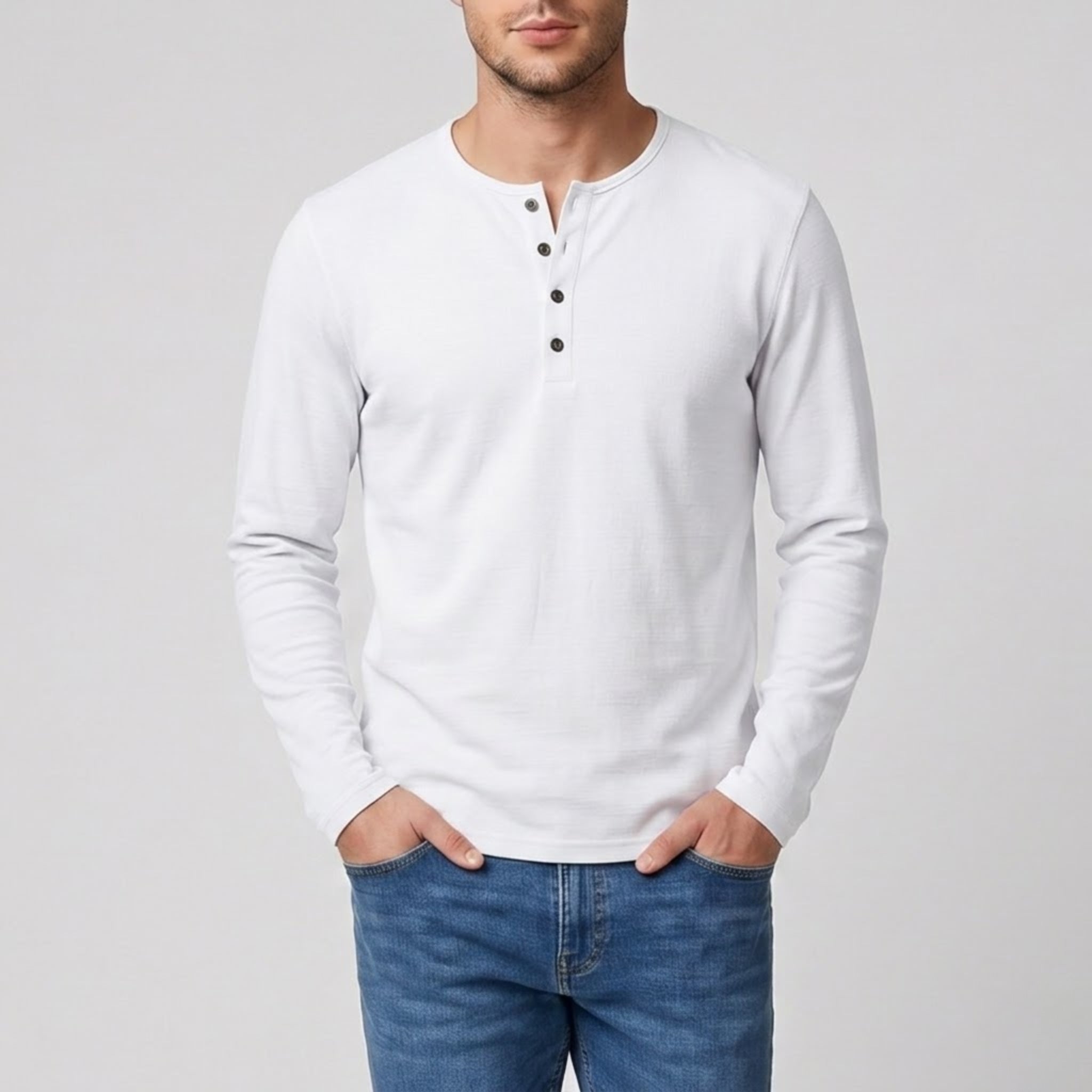 Men’s Long-Sleeve Cotton Slim-Fit T-Shirt | Olamil