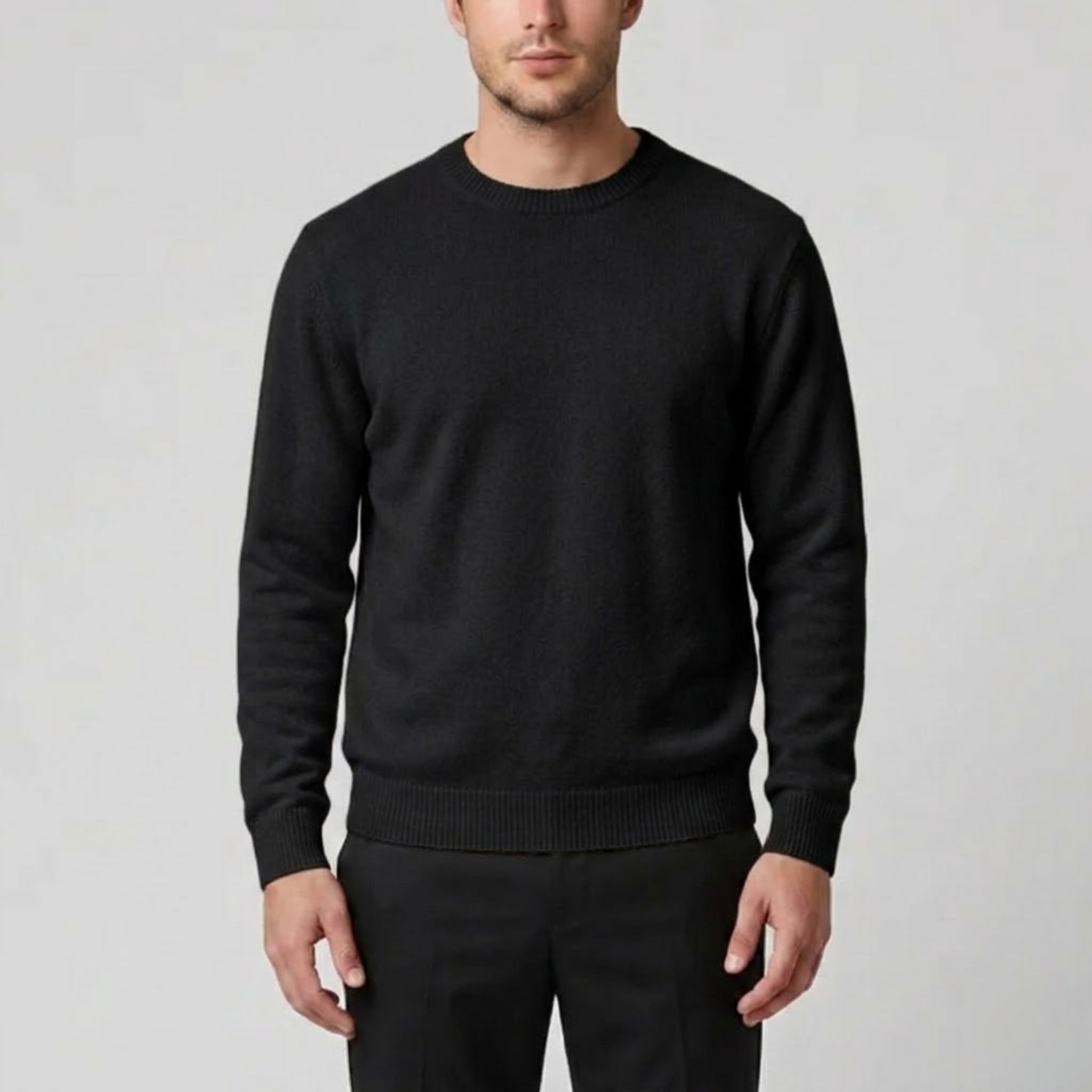 Men’s Cashmere Crew Neck Sweater – Relaxed Fit | Olamil