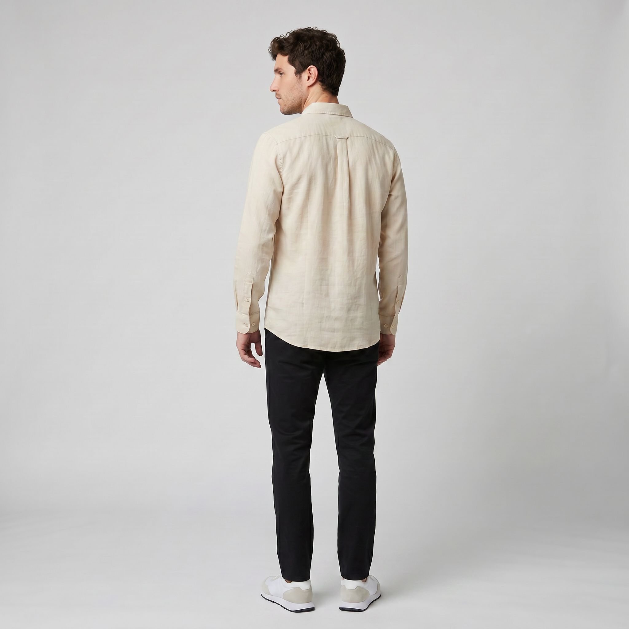 Olamil - Men’s Relaxed Linen Long-Sleeve Shirt