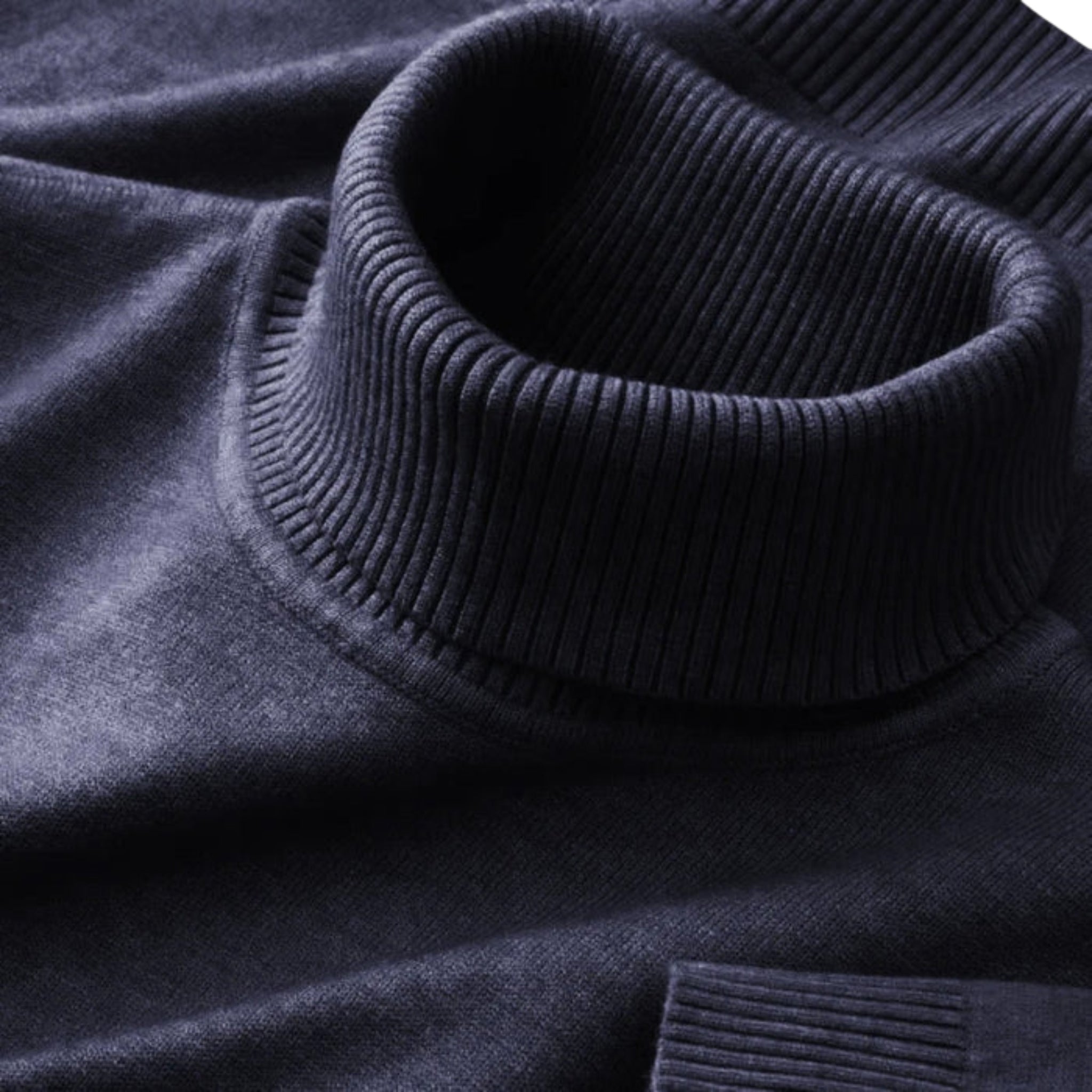 Olamil - Men’s Ribbed Merino Roll Neck Jumper