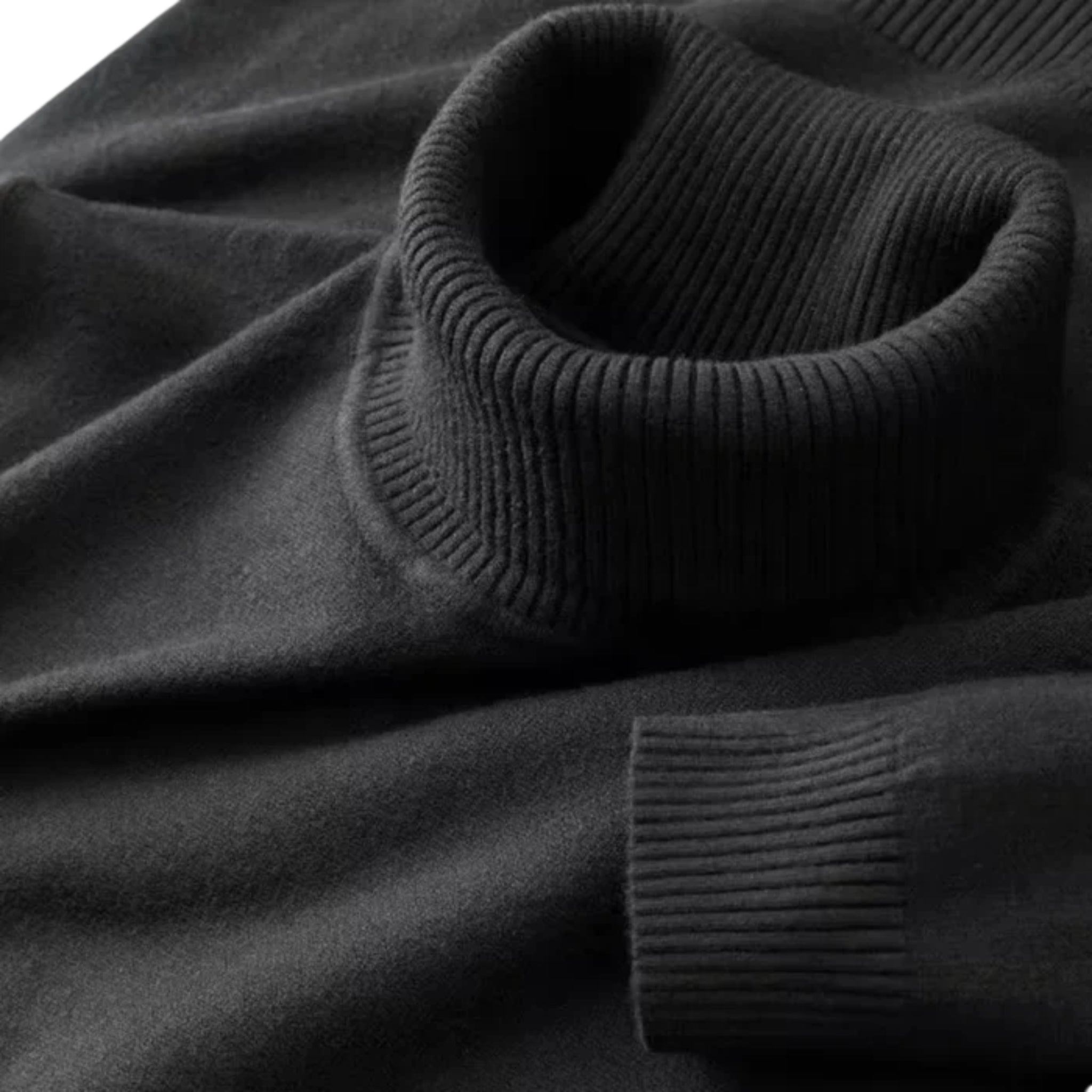Olamil - Men’s Ribbed Merino Roll Neck Jumper