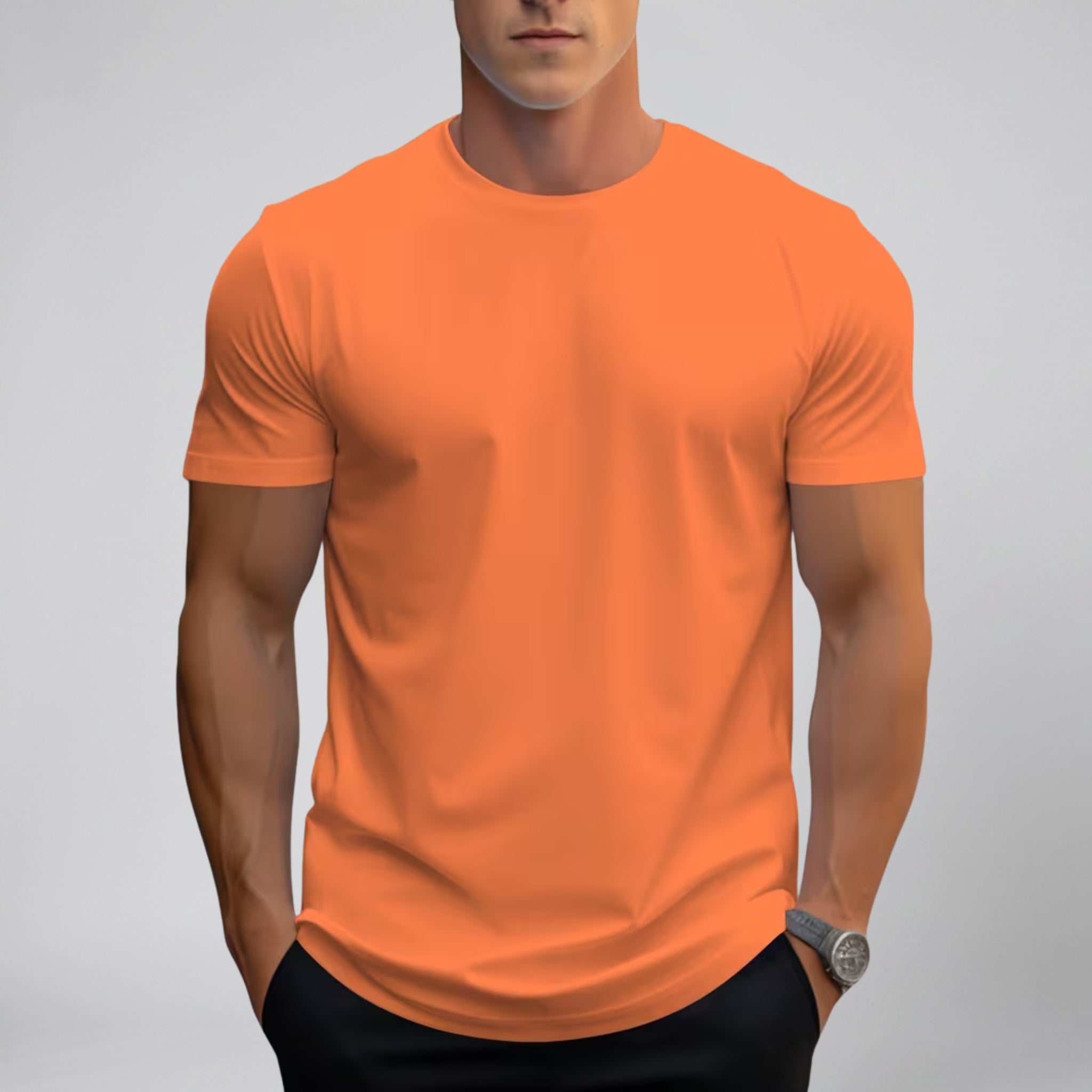 Olamil - Men’s Slim-Fit Crew-Neck T-Shirt