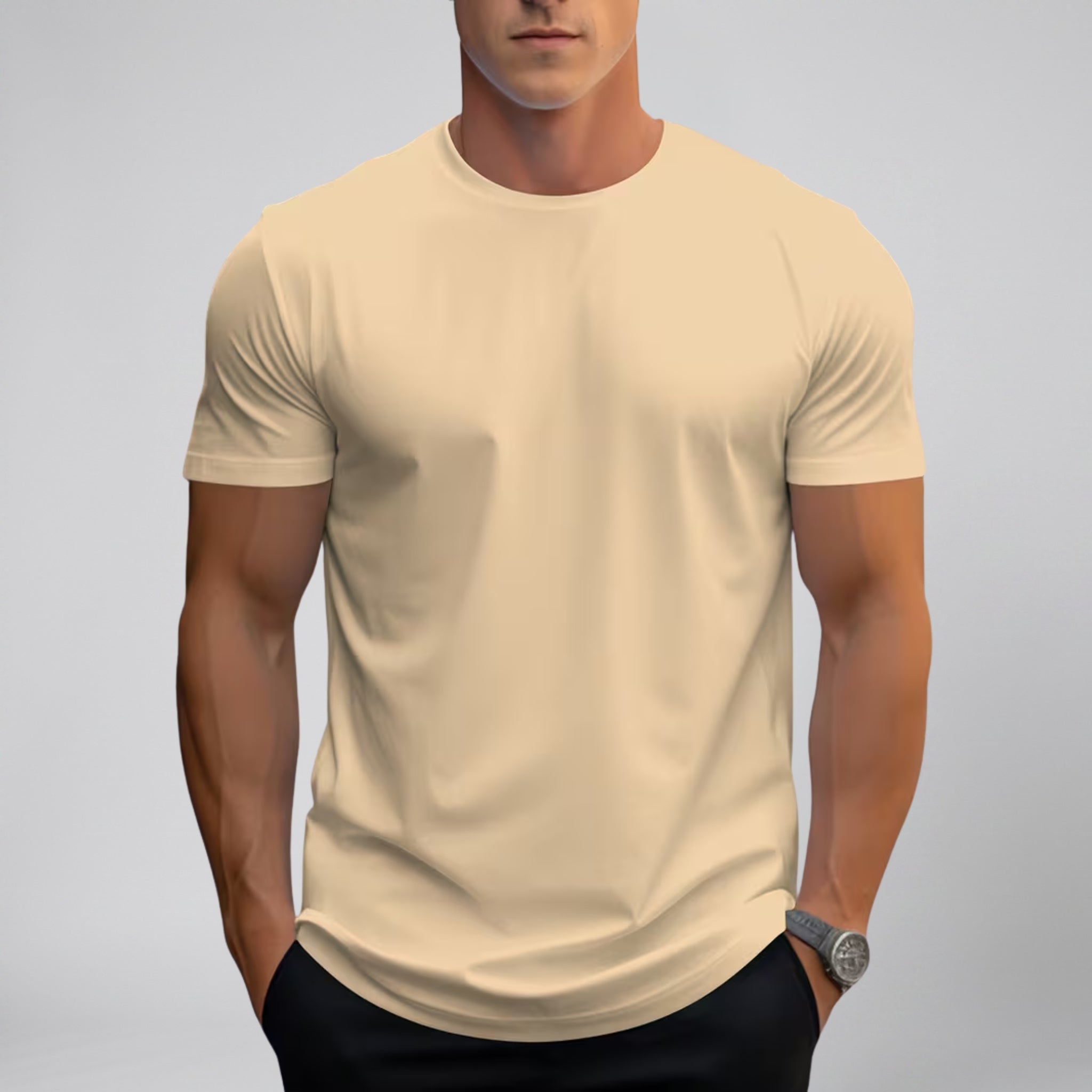 Olamil - Men’s Slim-Fit Crew-Neck T-Shirt