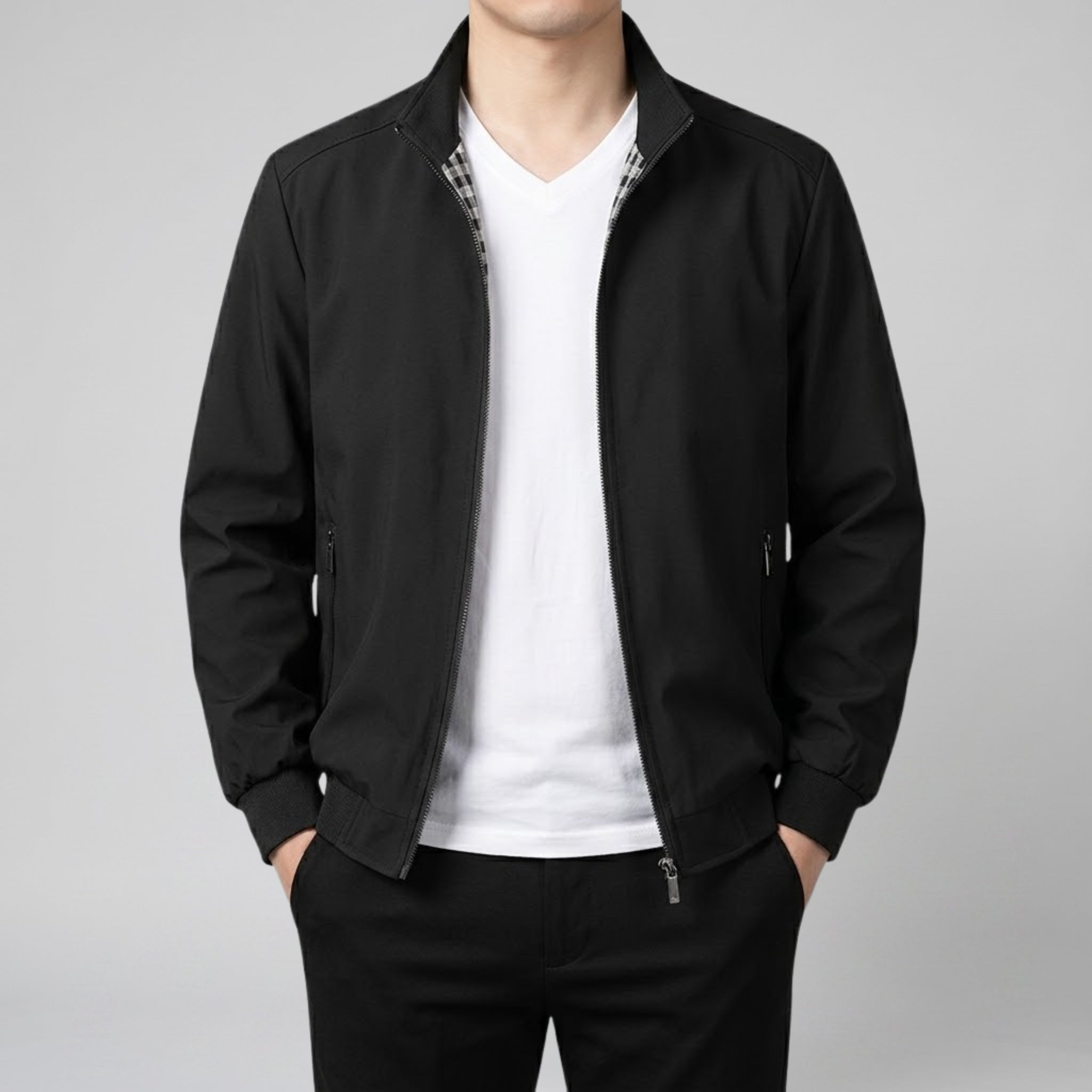 Men's Lightweight Zip-Up Bomber Jacket | Olamil