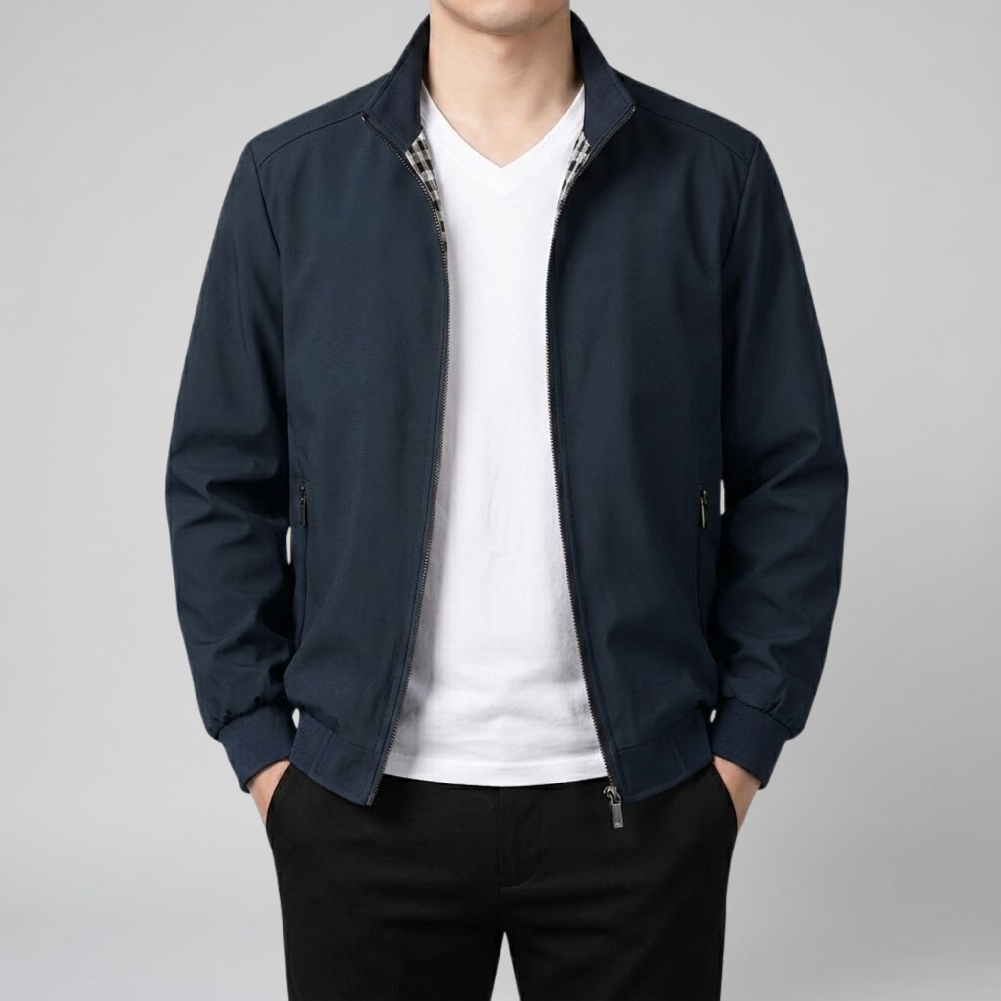 Men's Lightweight Zip-Up Bomber Jacket | Olamil