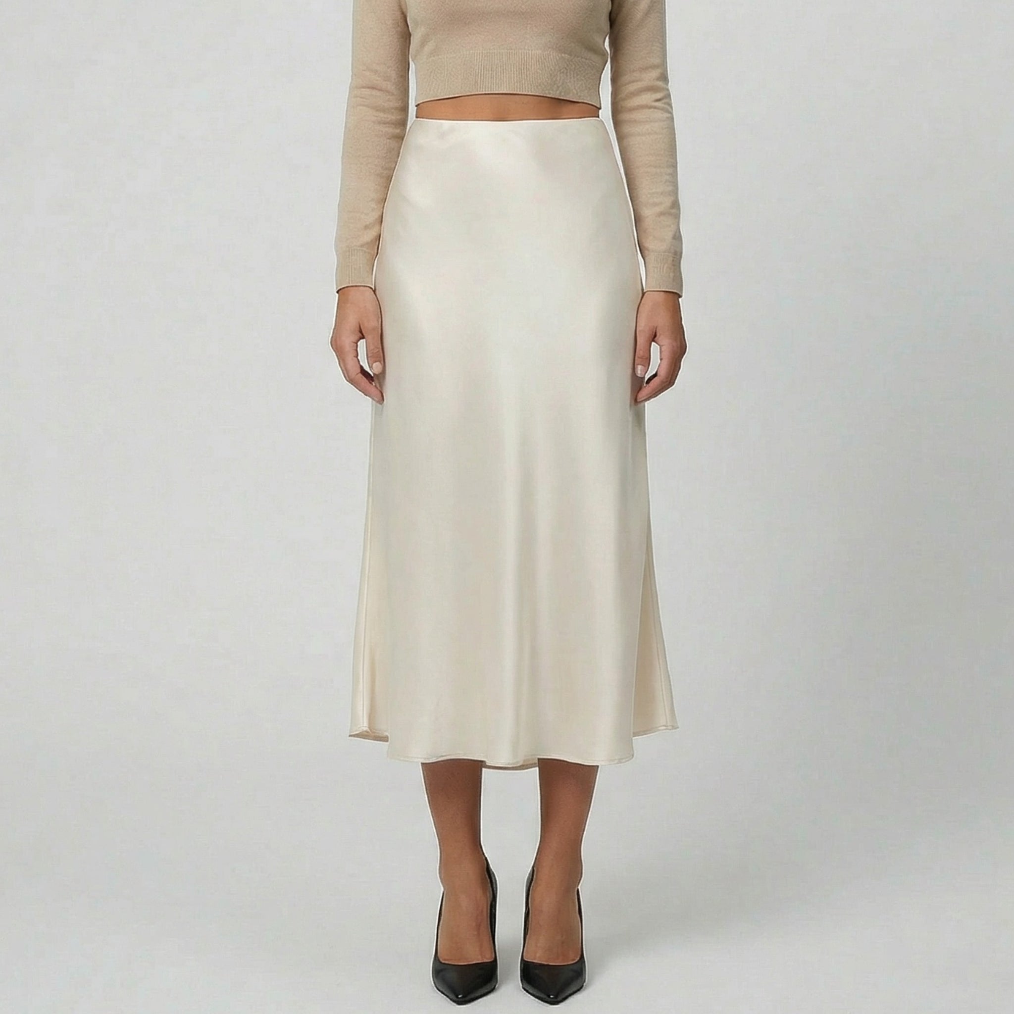 Women’s High-Rise Satin Skirt | Olamil
