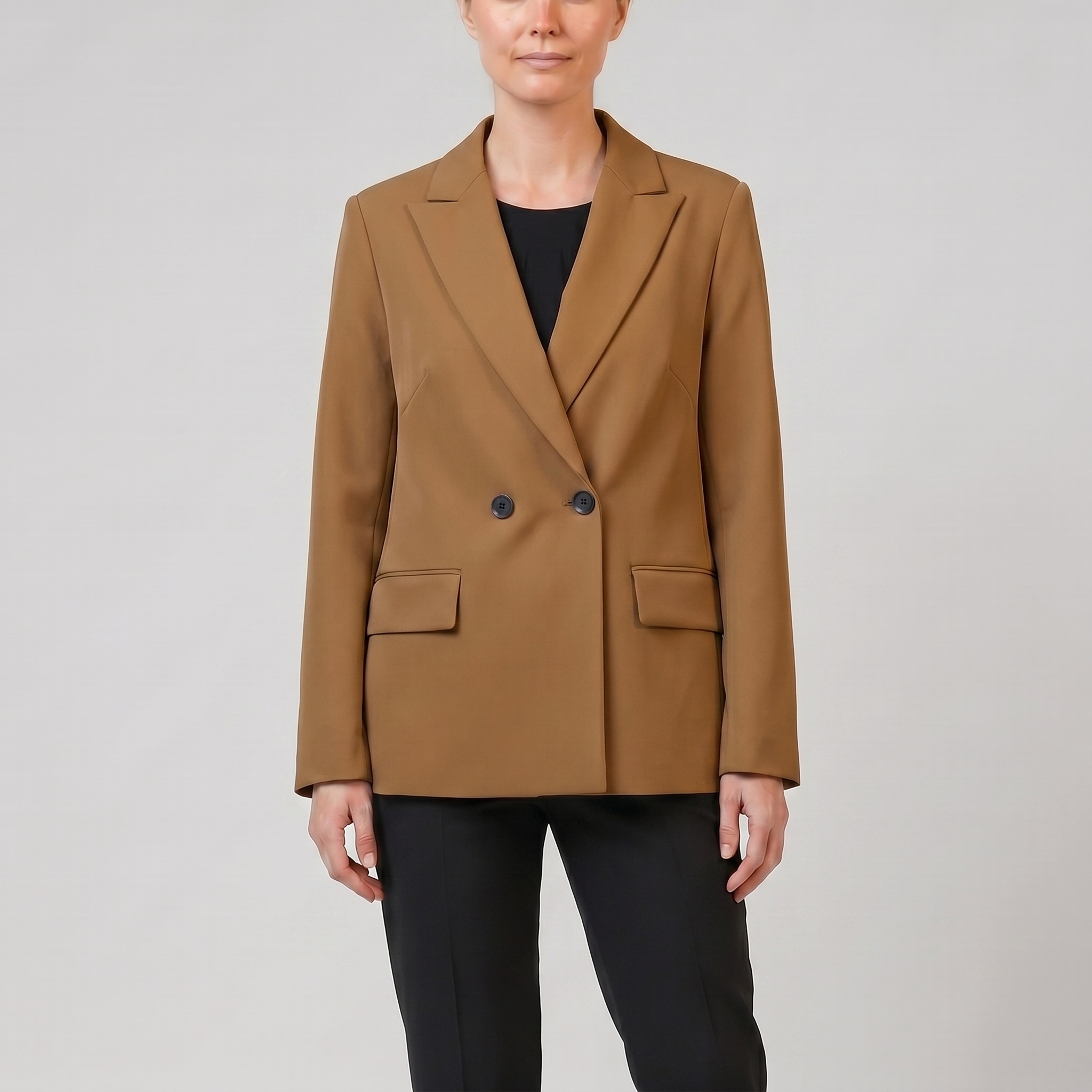 Women’s Double-Breasted Notch Lapel Blazer | Olamil
