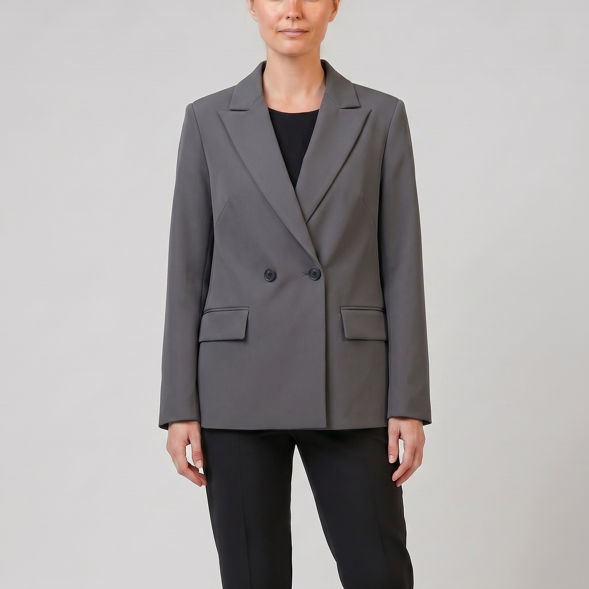 Women’s Double-Breasted Notch Lapel Blazer | Olamil
