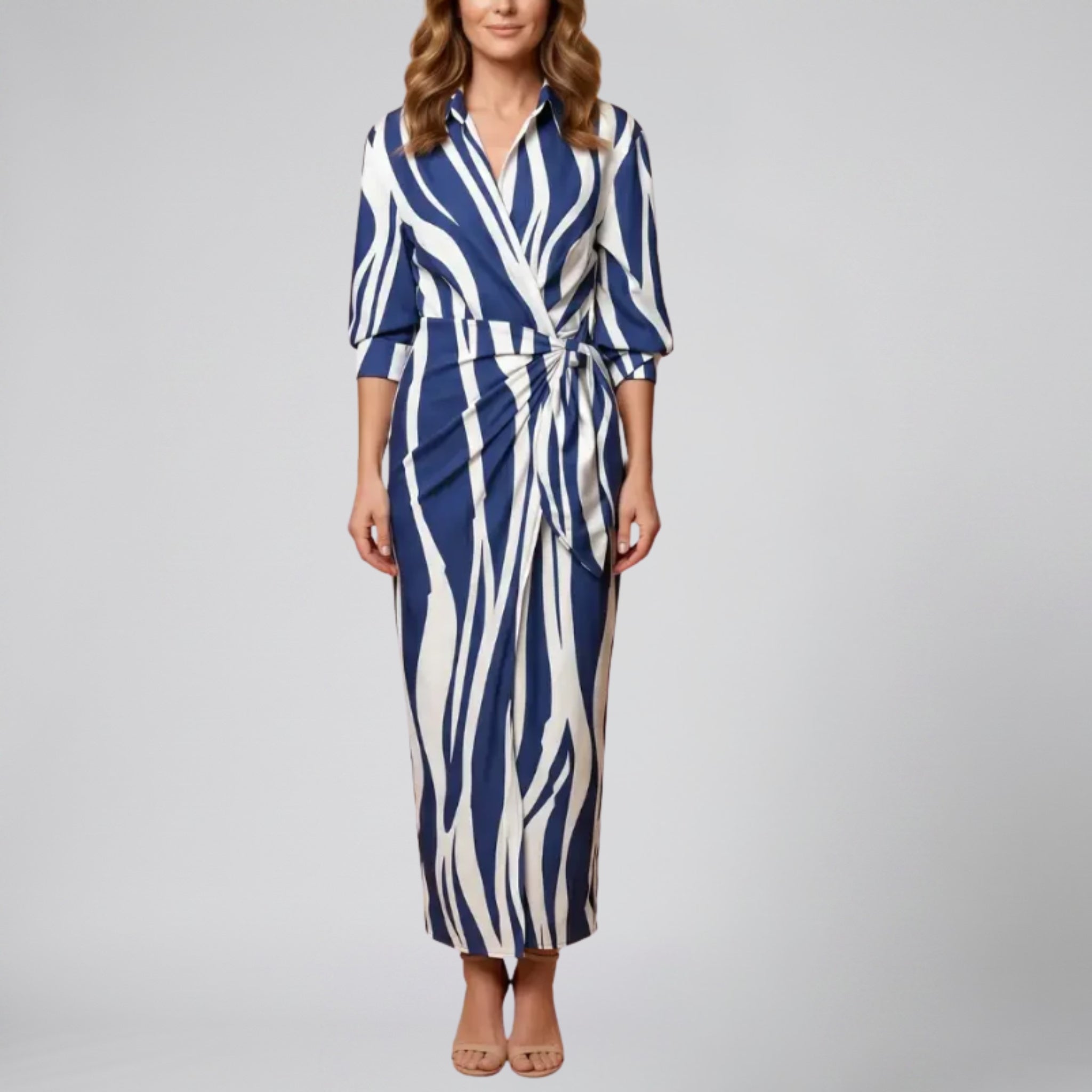 Women’s Floral Print Long-Sleeve Maxi Dress | Olamil