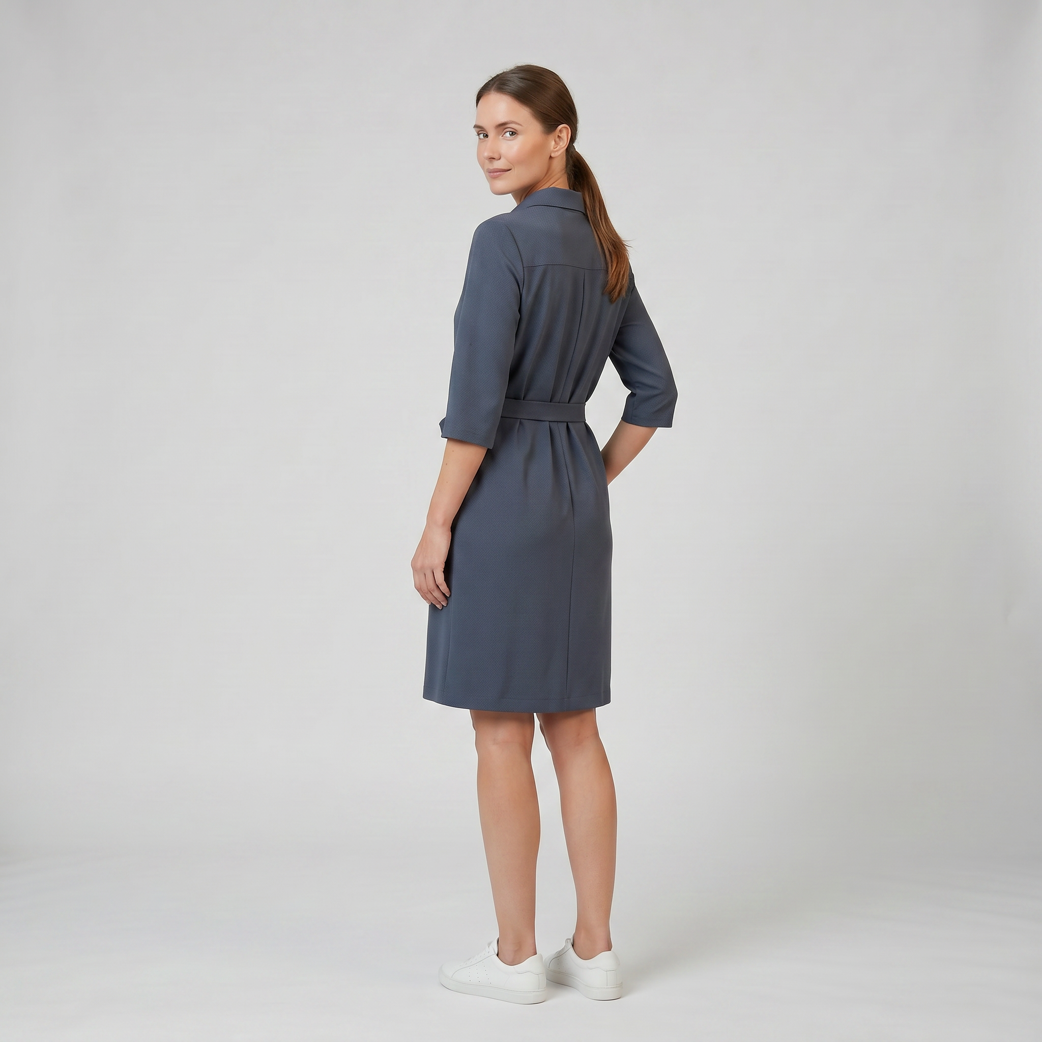 Women’s Half-Sleeve Shirt Dress | Olamil
