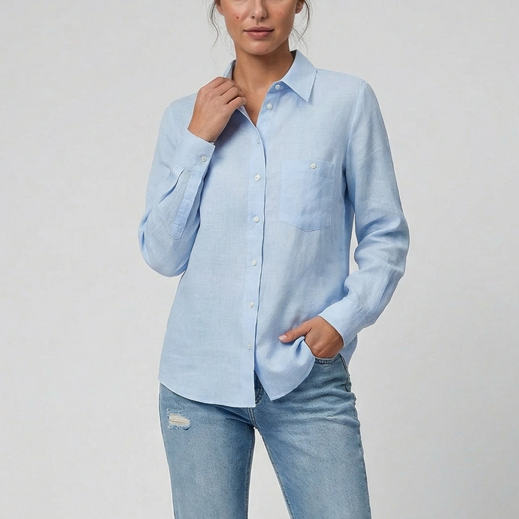 Women’s Long Sleeve Cotton Top | Olamil