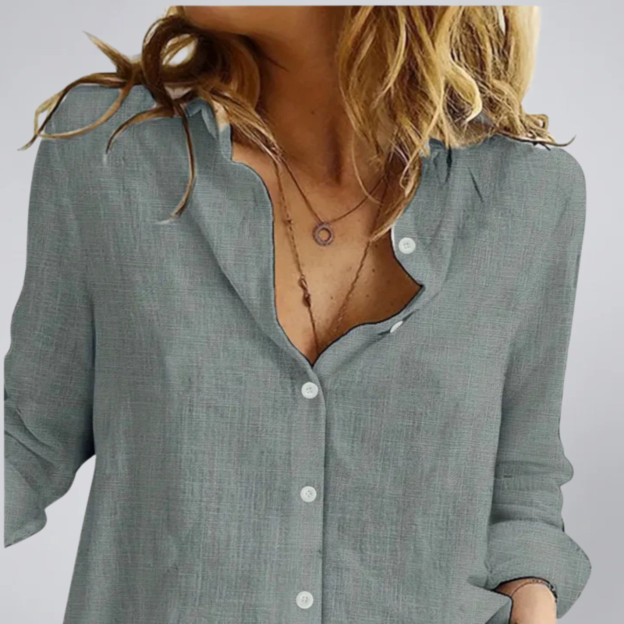 Women’s Relaxed Fit Button-Down Shirt | Olamil