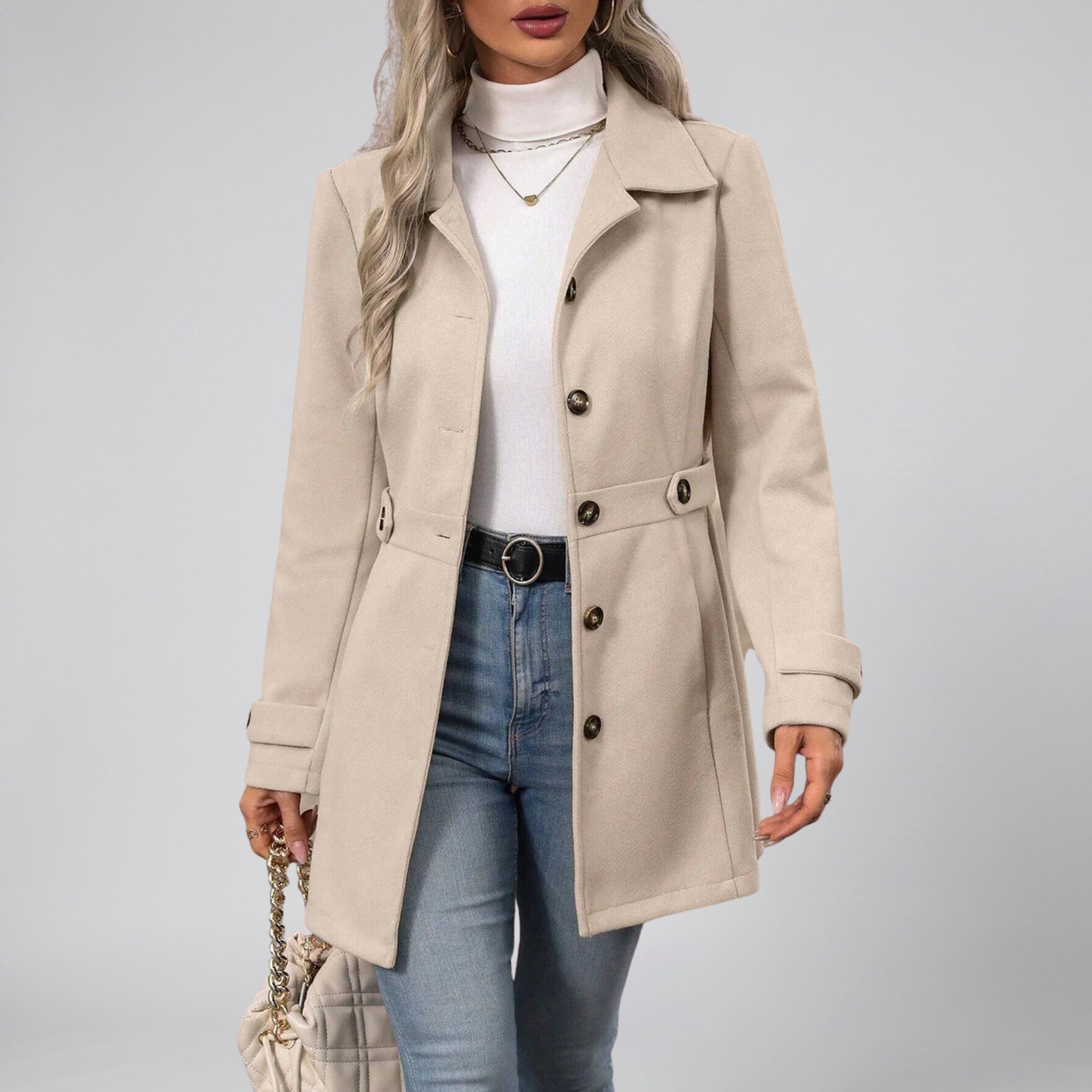 Olamil - Women’s Tailored Single-Breasted Overcoat