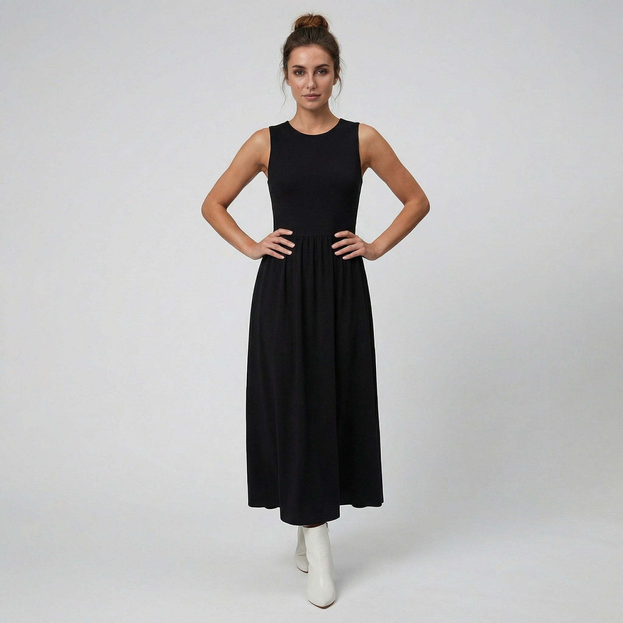 Olamil - Women’s Sleeveless Round Neck Dress