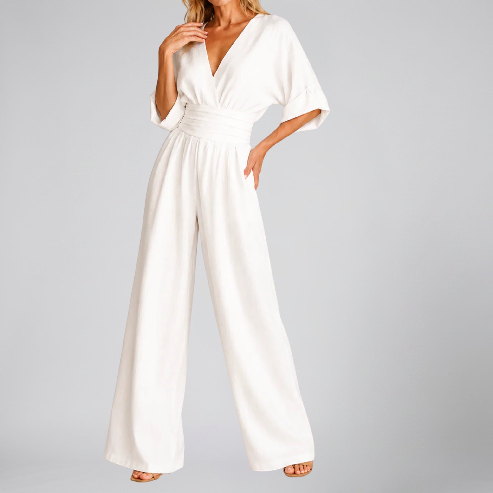Women’s Tailored Wide-Leg Jumpsuit | Olamil