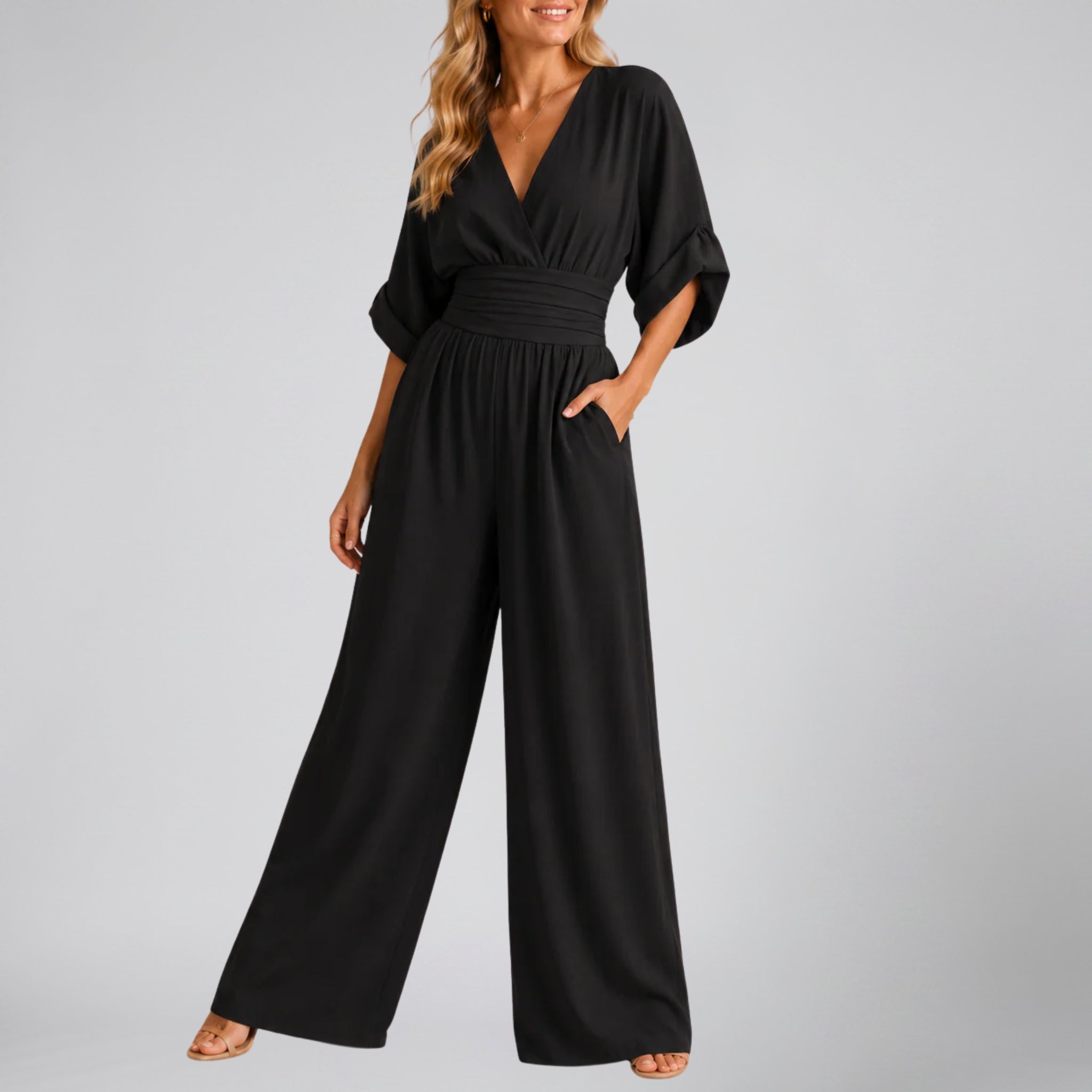 Women’s Tailored Wide-Leg Jumpsuit | Olamil