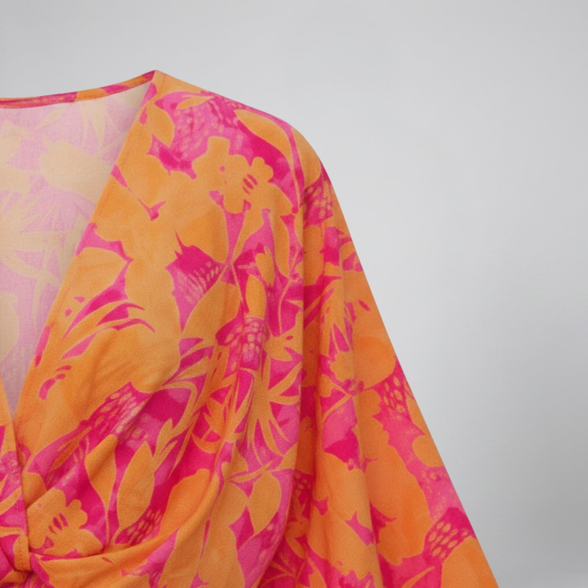 Olamil – Women’s V-Neck Floral Print Mini Dress