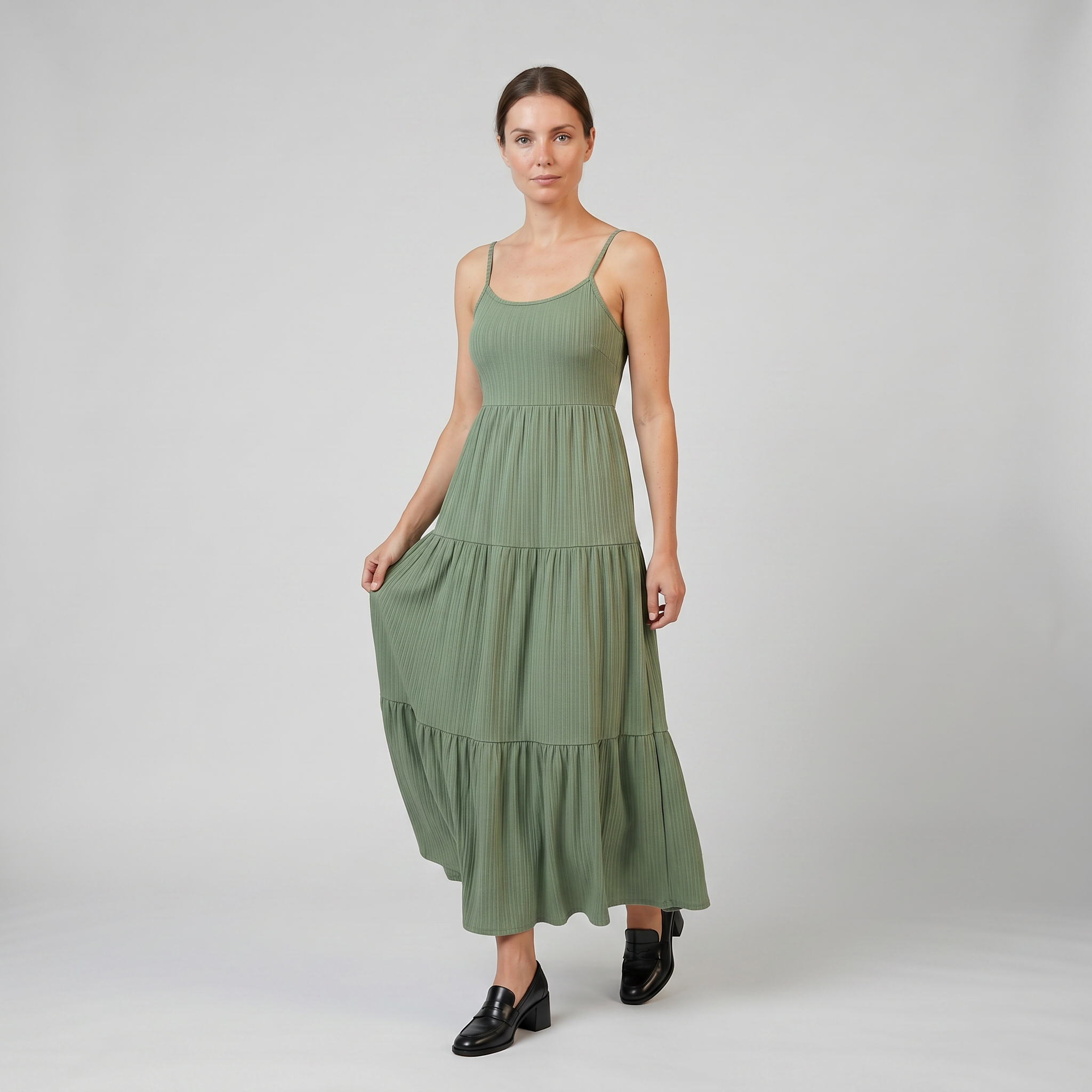 Women’s Spaghetti Strap Tiered Maxi Dress | Olamil