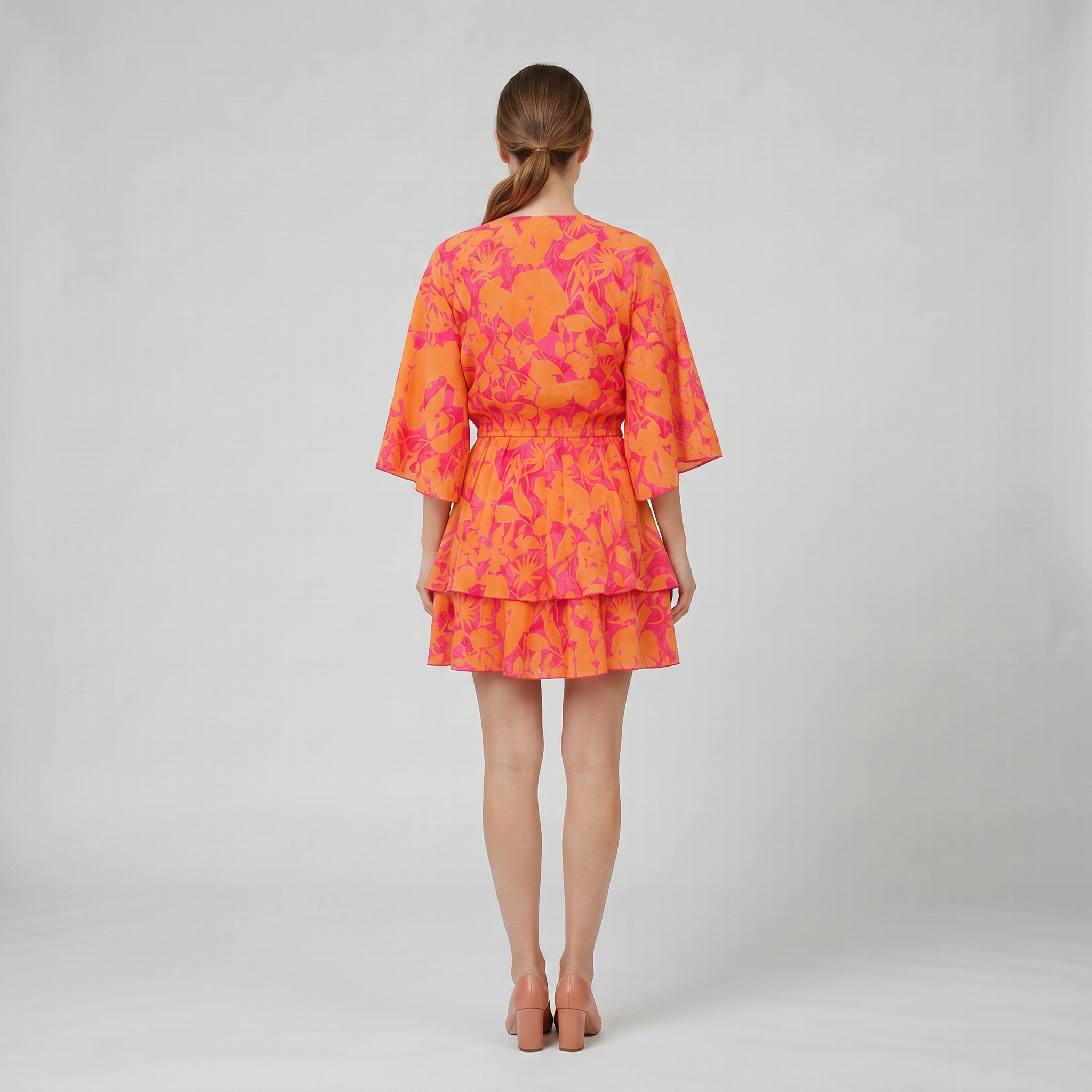 Olamil – Women’s V-Neck Floral Print Mini Dress