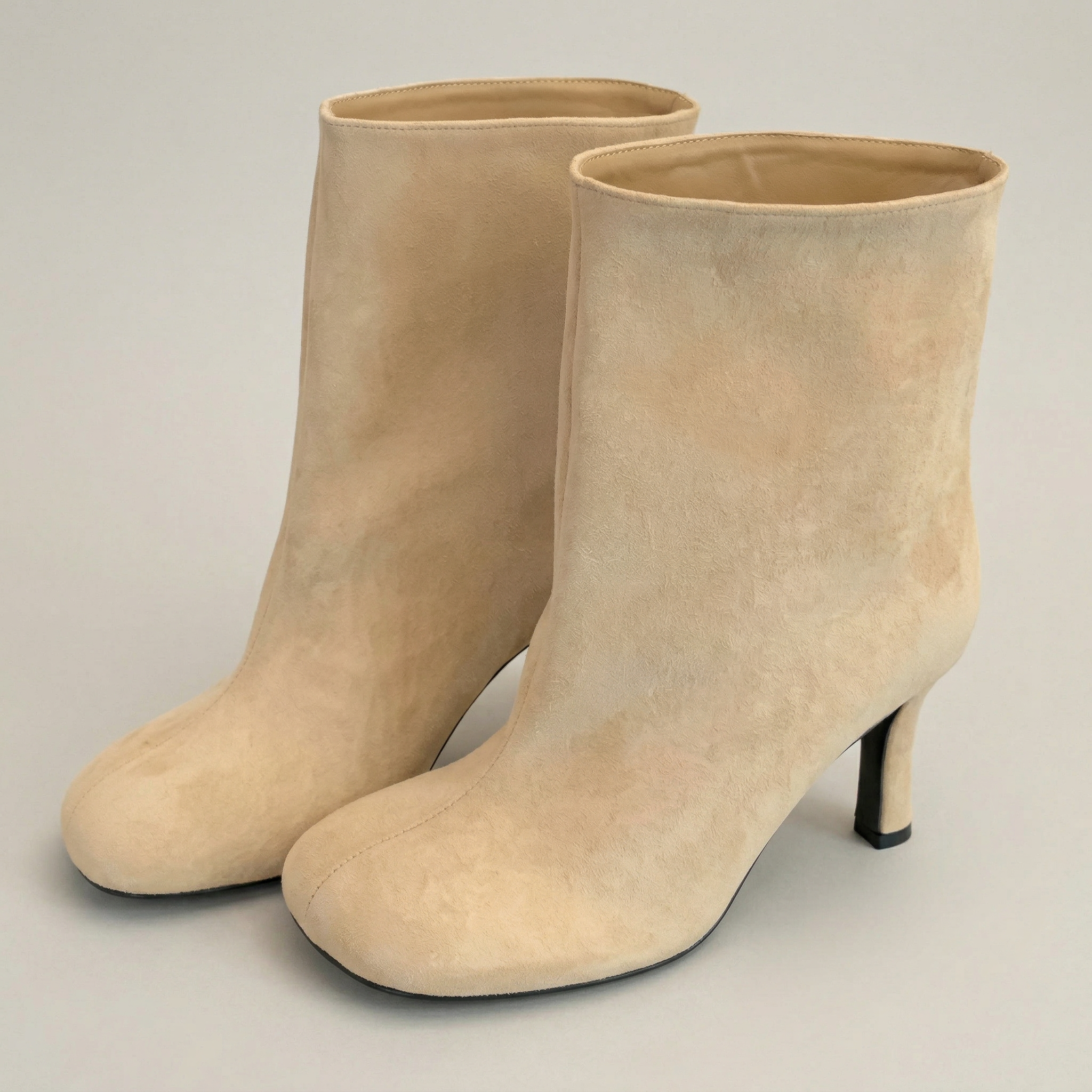 Olamil - Women’s Square Toe Kitten Heel Boots