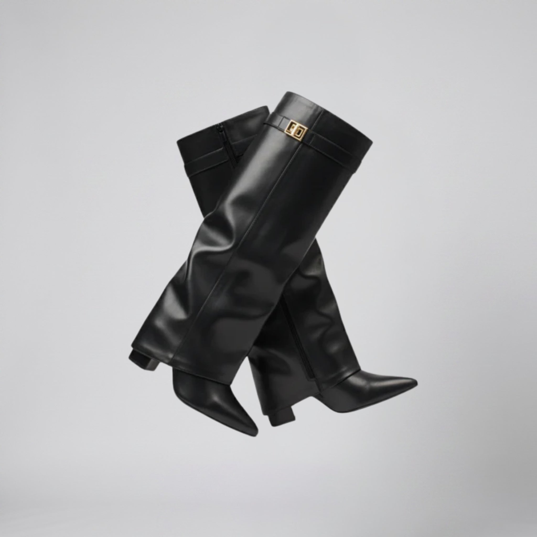 Women’s Suede Fold-Over Knee-High Boots | Olamil