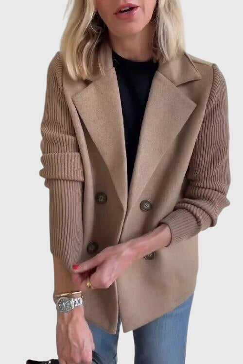 Women’s Elegant Blazer with Double-Breasted Closure