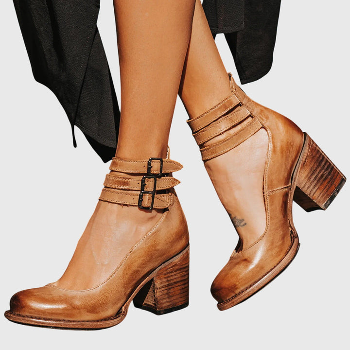 Women’s Ankle Strap Heels with Buckles