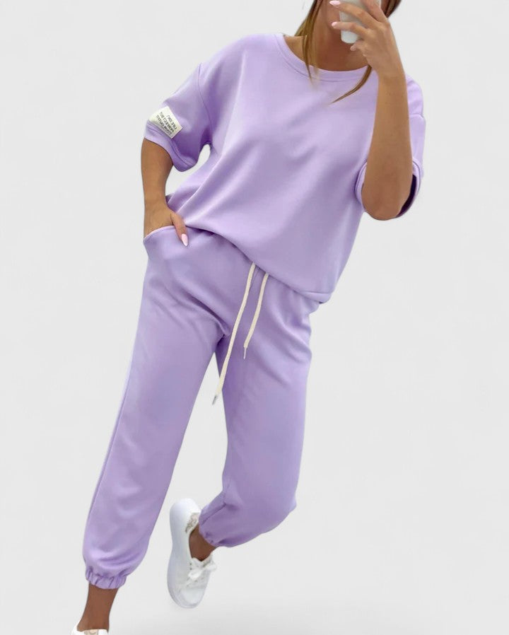 Gloria | Women’s Comfortable Set with Half-Moon Sleeve Top