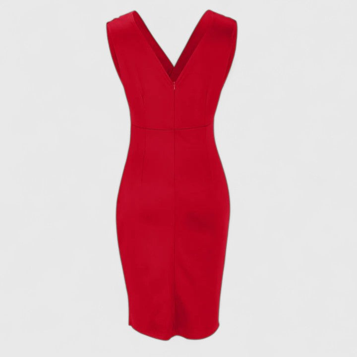 Cheryl | Women’s Teal Dress with V-neck