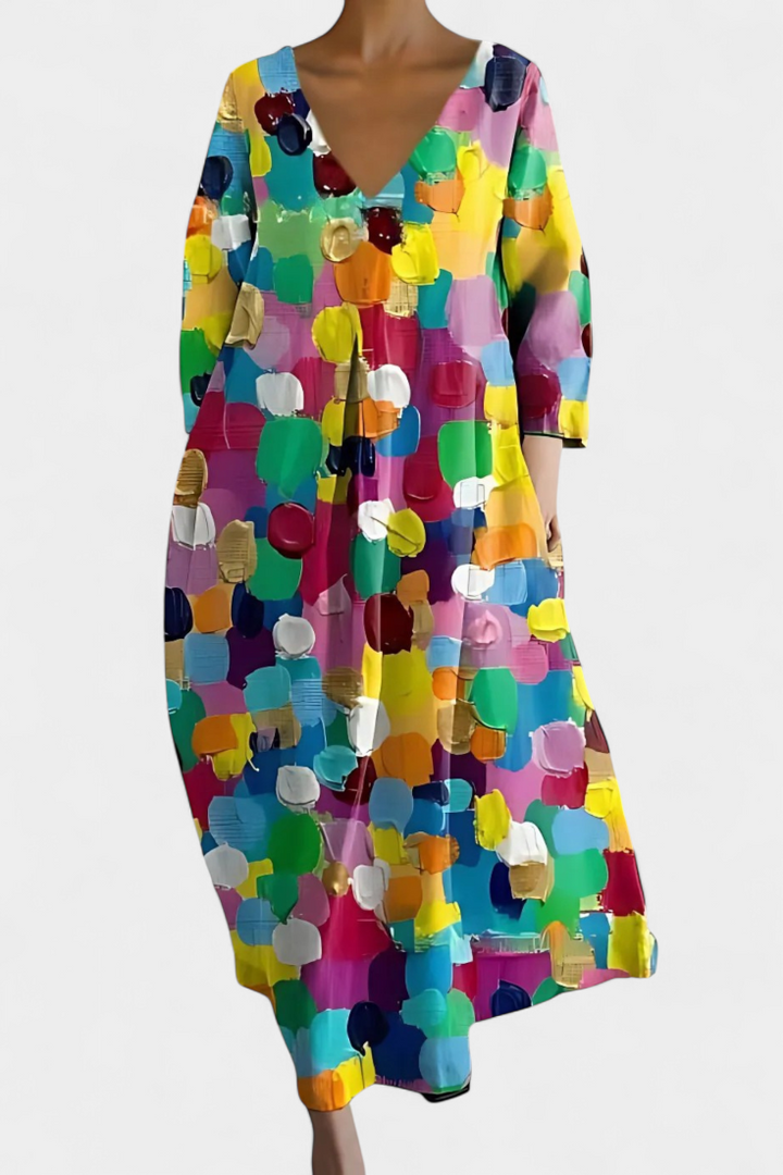 Women’s V-Neck Dress with All-Day Comfort