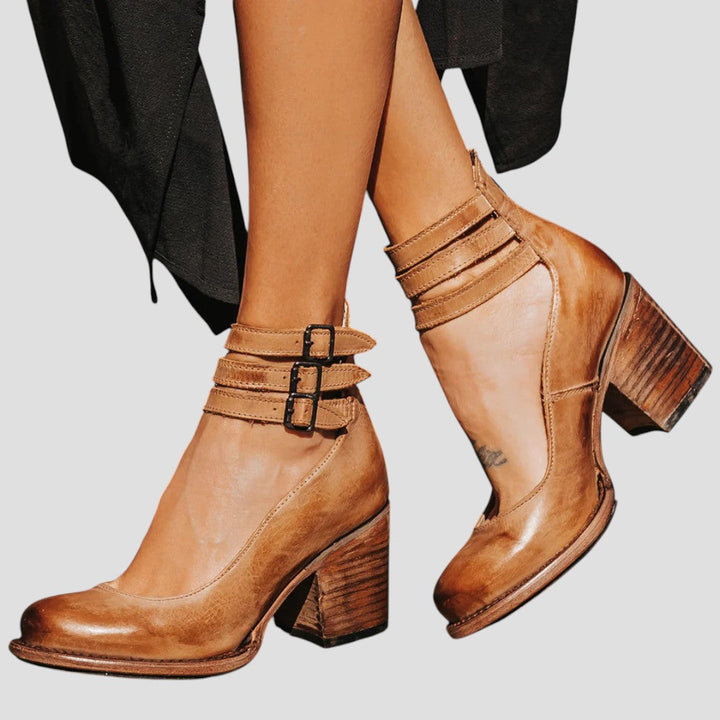 Kwani | Women’s Stylish Boots with Double Ankle Straps