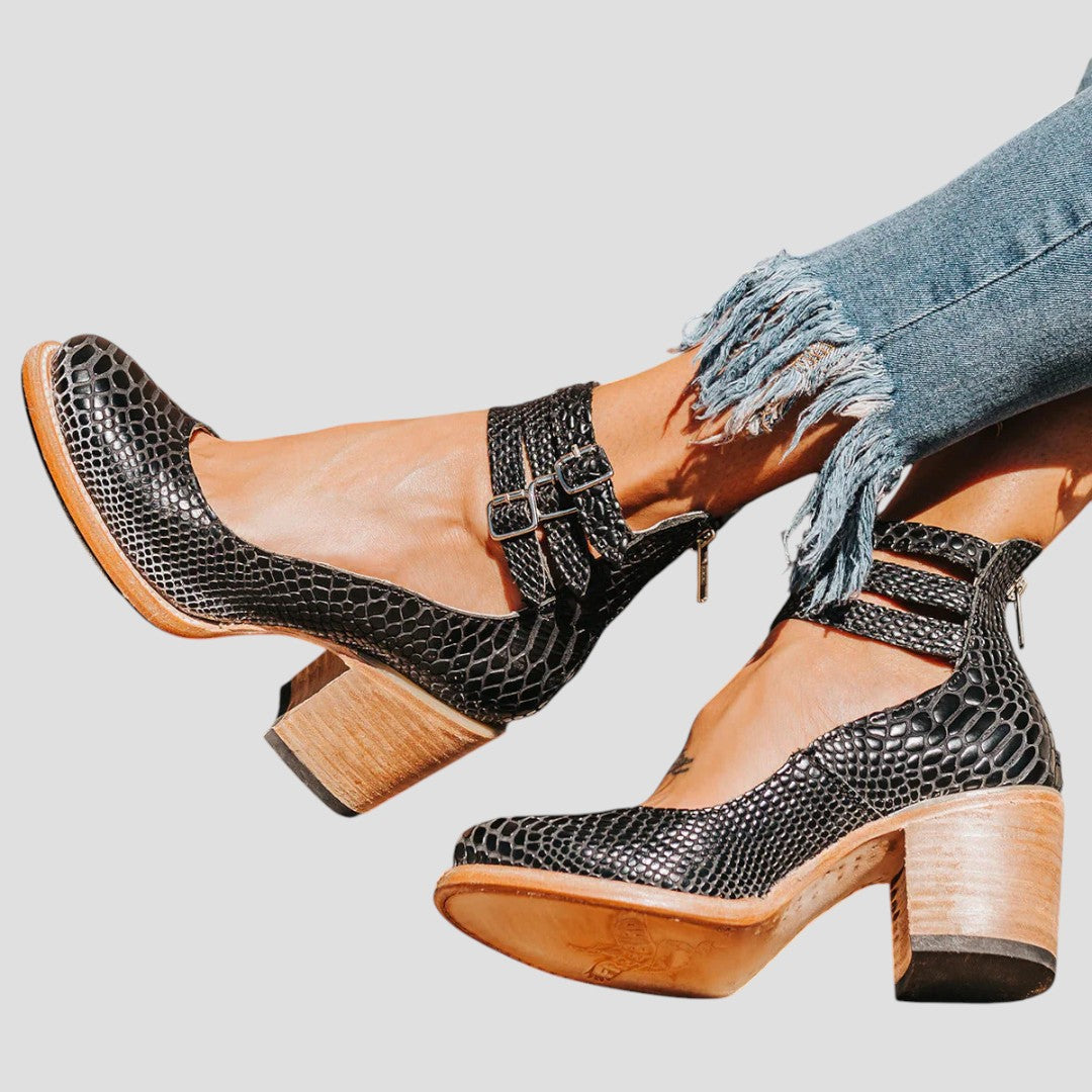 Kwani | Women’s Stylish Boots with Double Ankle Straps