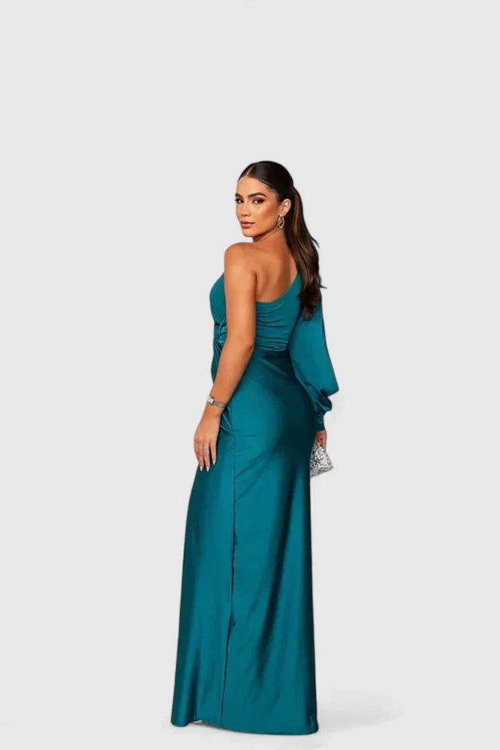 Saryxiah | Women’s One-Shoulder Maxi Dress with Front Slit