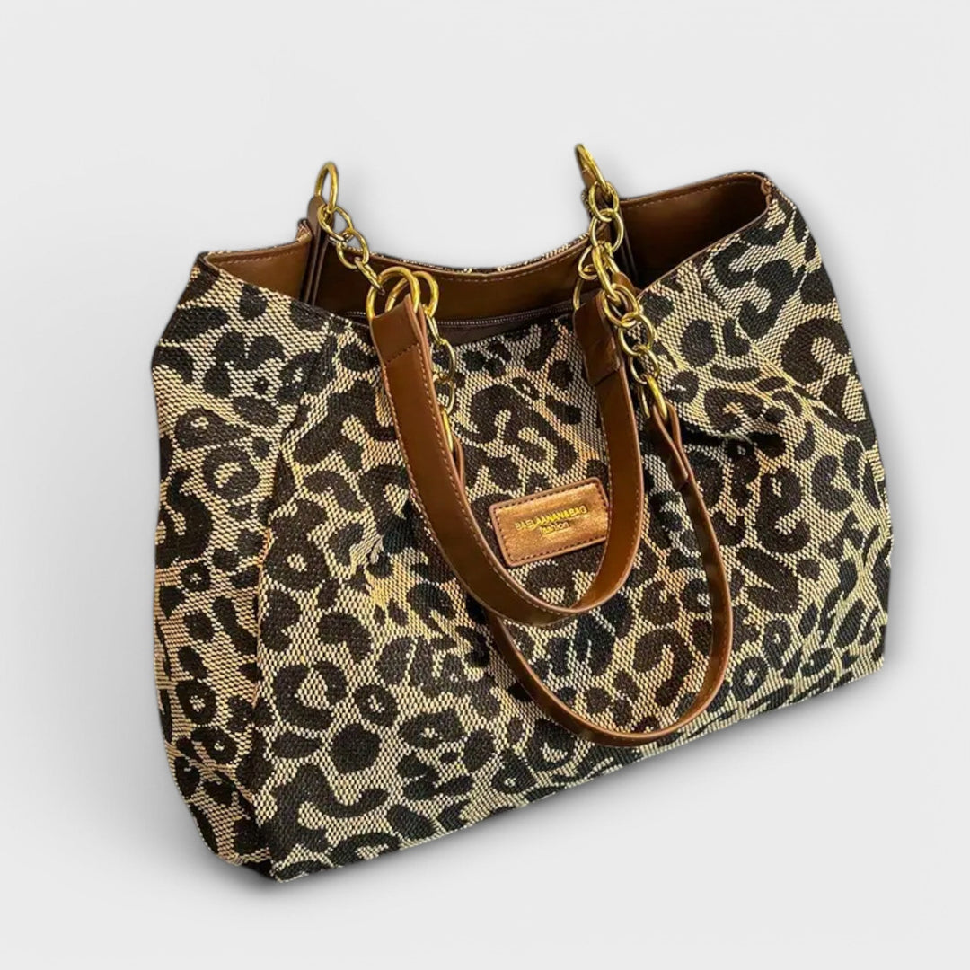 Olivia | Women’s Leopard Tote with Adjustable Straps