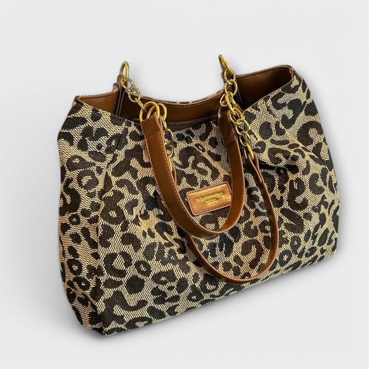 Olivia | Women’s Leopard Tote with Adjustable Straps