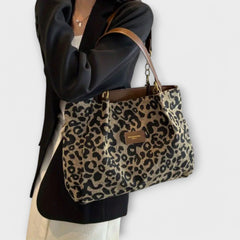 Olivia | Women’s Leopard Tote with Adjustable Straps