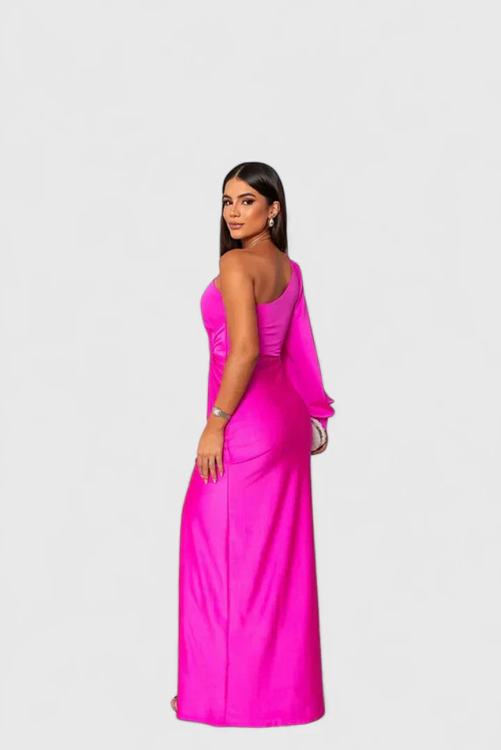 Saryxiah | Women’s One-Shoulder Maxi Dress with Front Slit