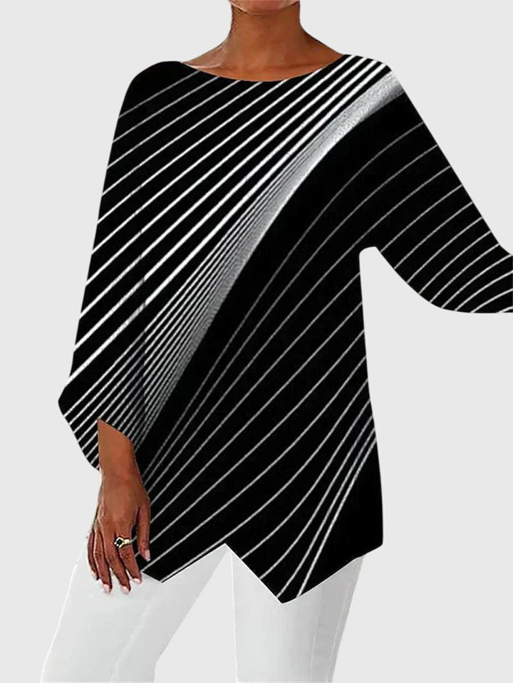 Women’s Elegant Crew Neck Top with Print