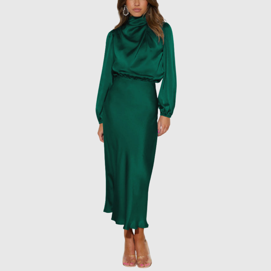 Maristella | Women’s Maxi Dress with High Neckline