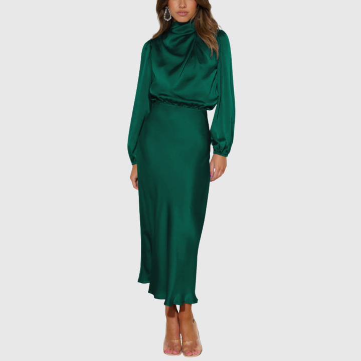 Maristella | Women’s Maxi Dress with High Neckline