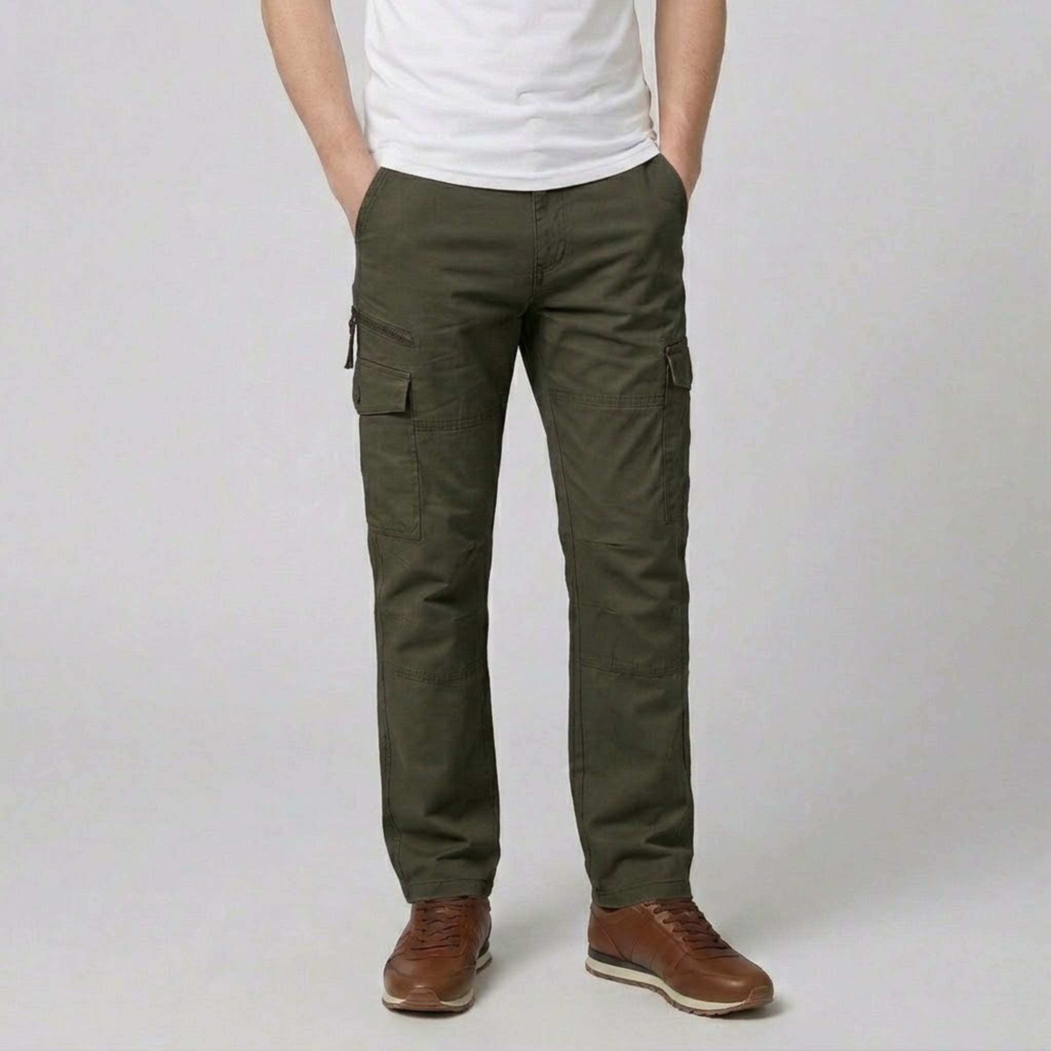 Men’s Multi-Pocket Utility Cargo Trousers | Olamil