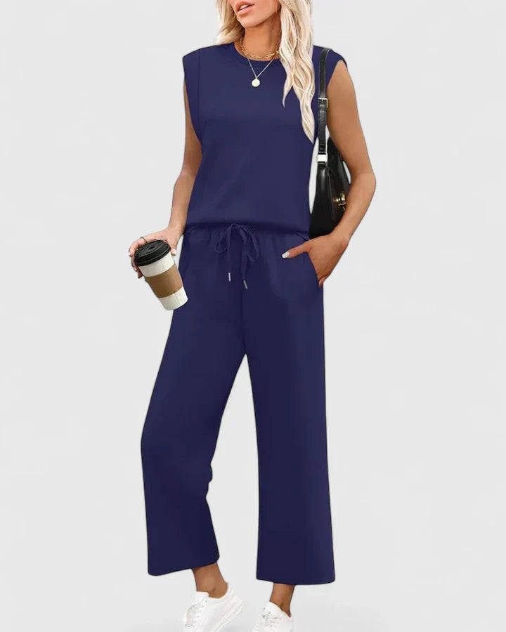 Women’s Comfortable Two-Piece Set with Drawstring Waist